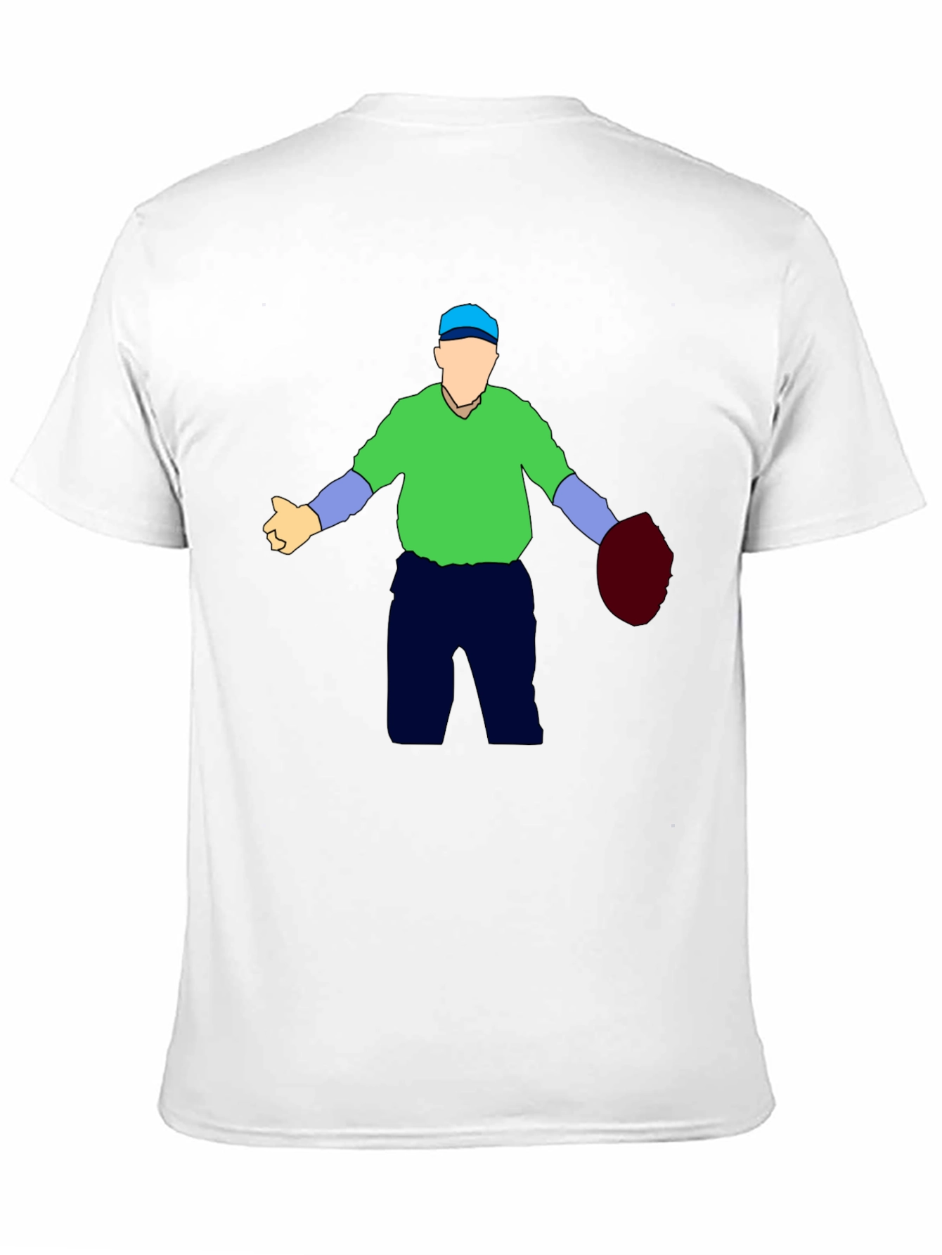 Humorous Baseball Umpire Graphic T-Shirt - Black