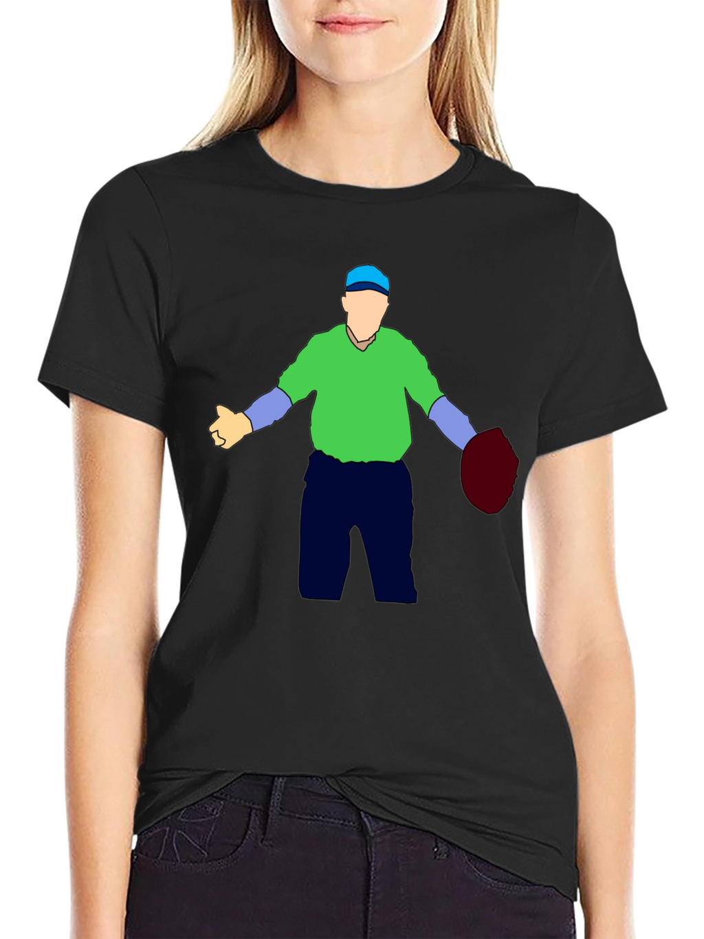 Humorous Baseball Umpire Graphic T-Shirt - Black