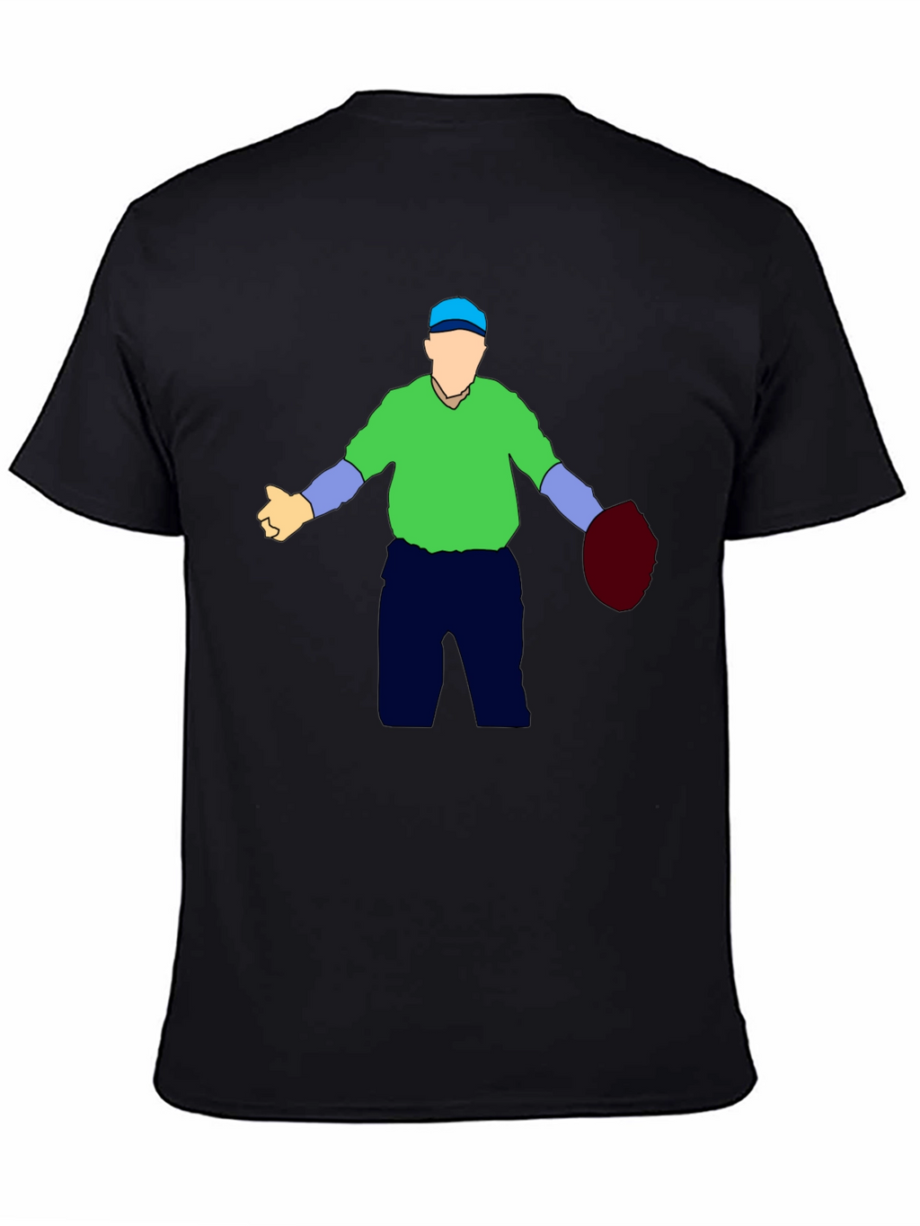 Humorous Baseball Umpire Graphic T-Shirt - Black