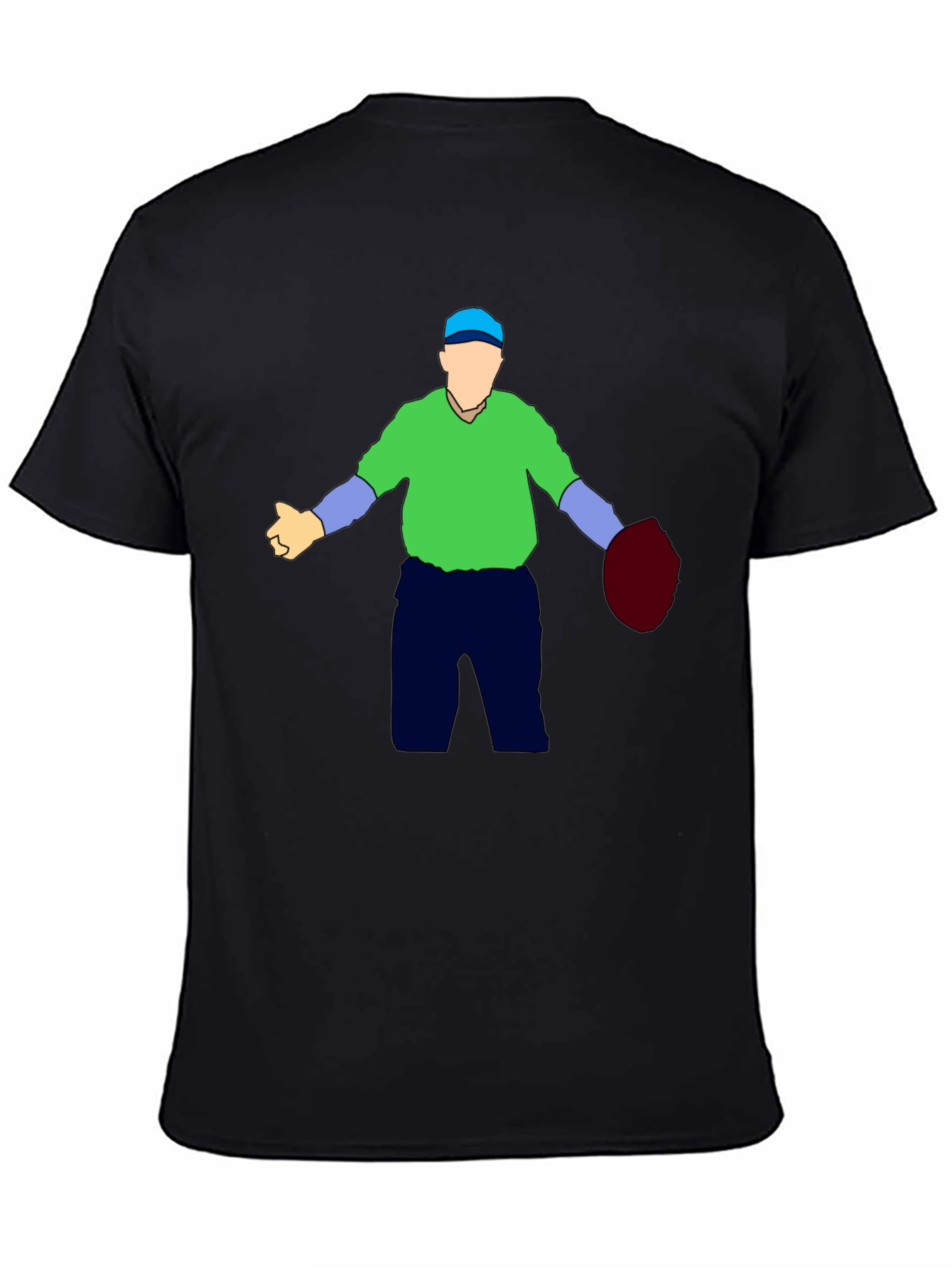 Humorous Baseball Umpire Graphic T-Shirt - Black