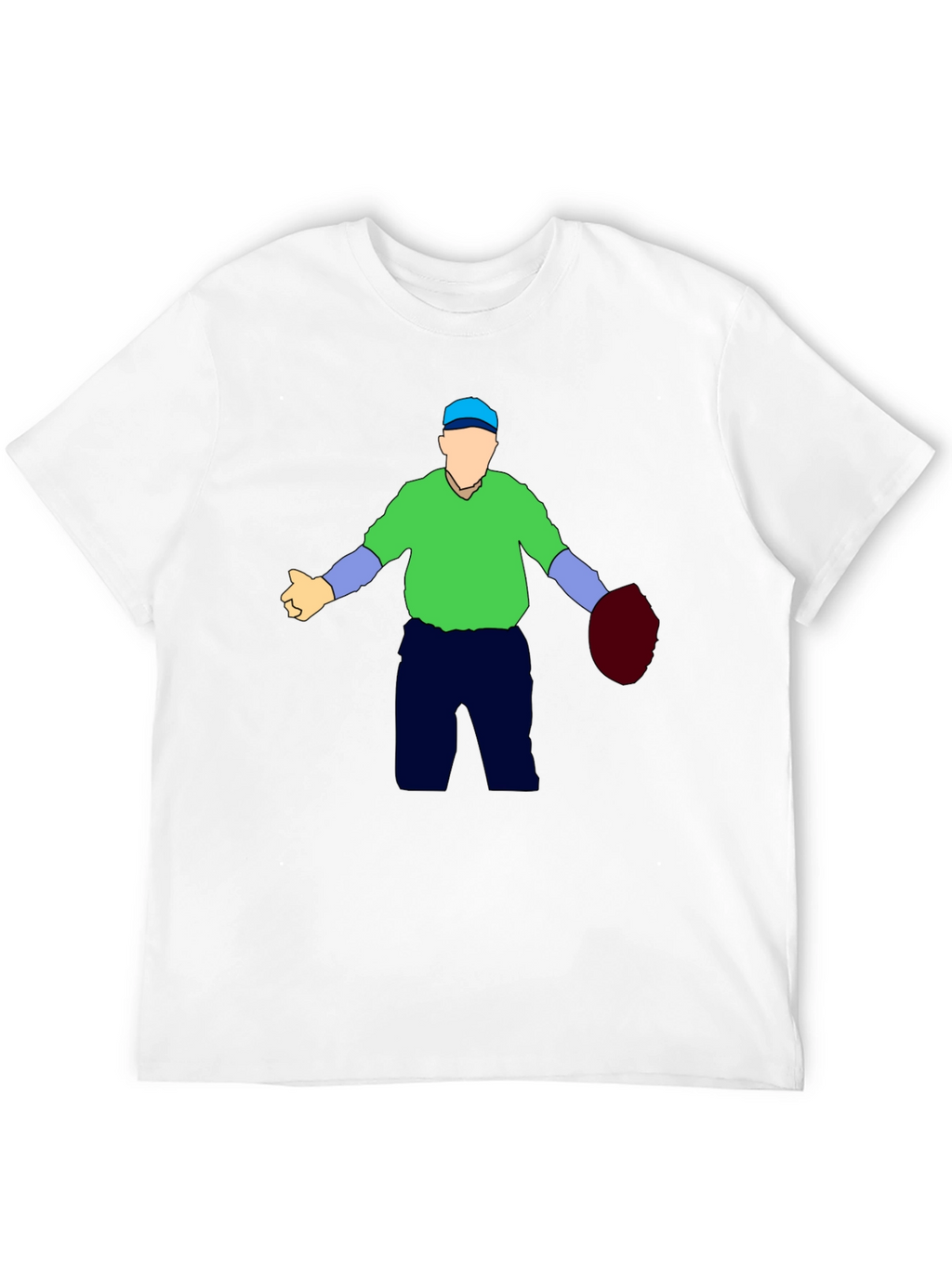 Humorous Baseball Umpire Graphic T-Shirt - Black