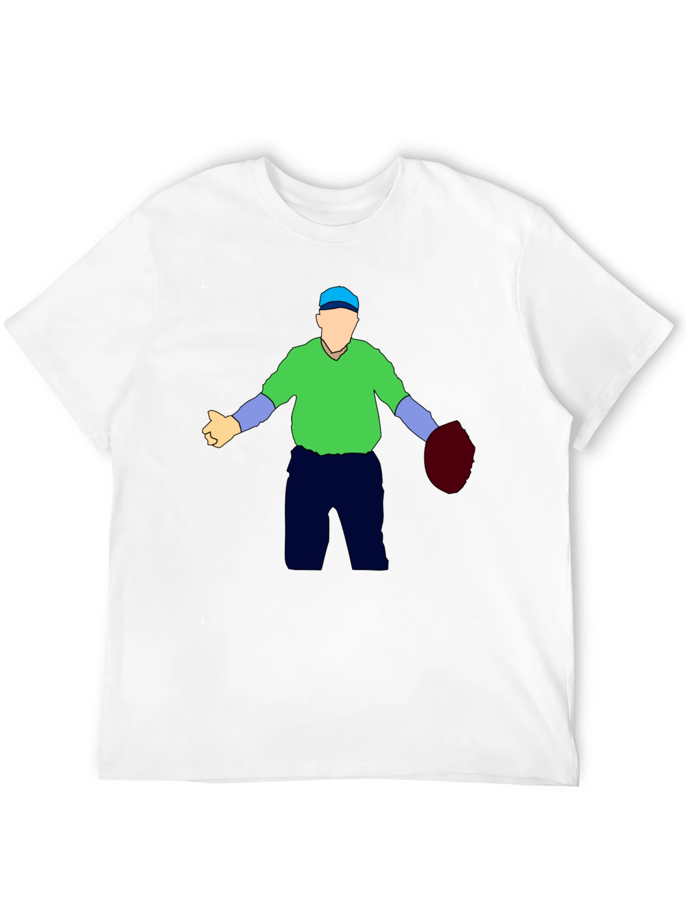 Humorous Baseball Umpire Graphic T-Shirt - Black