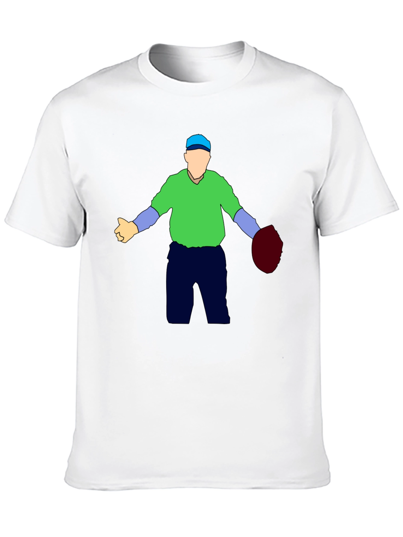 Humorous Baseball Umpire Graphic T-Shirt - Black