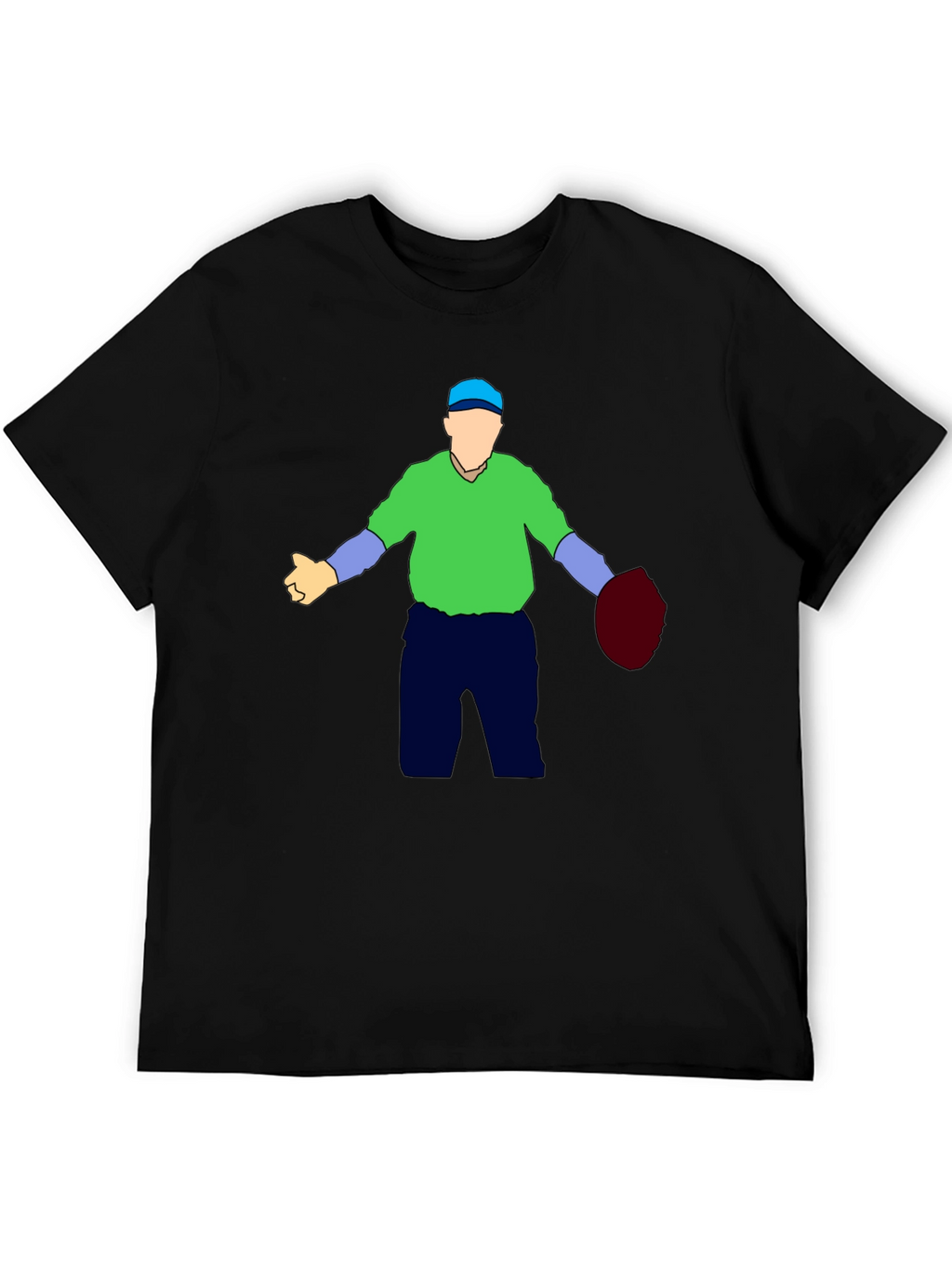 Humorous Baseball Umpire Graphic T-Shirt - Black