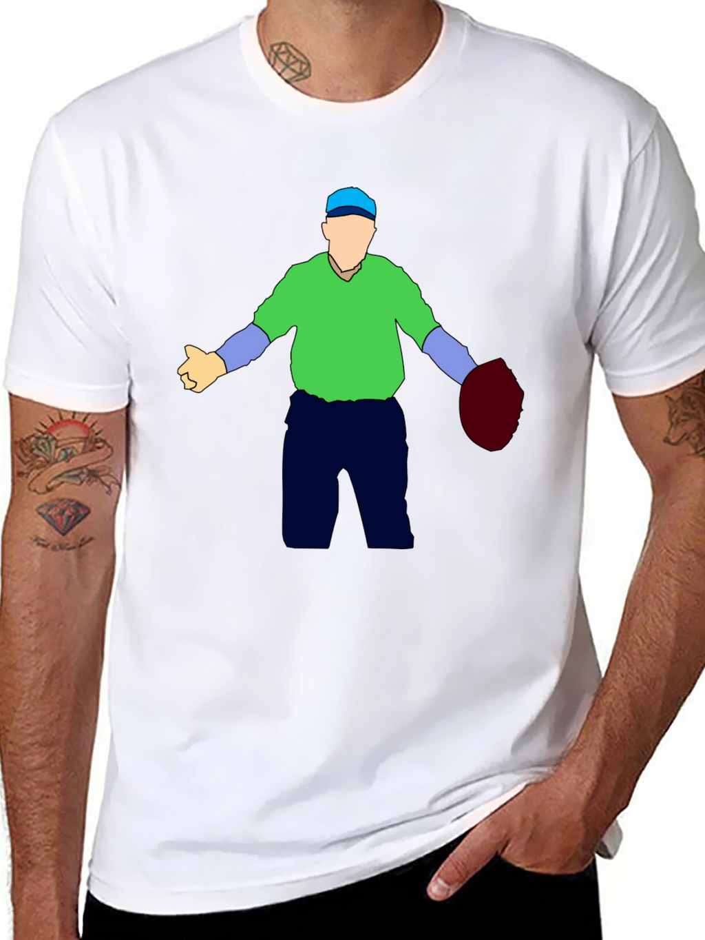Humorous Baseball Umpire Graphic T-Shirt - Black