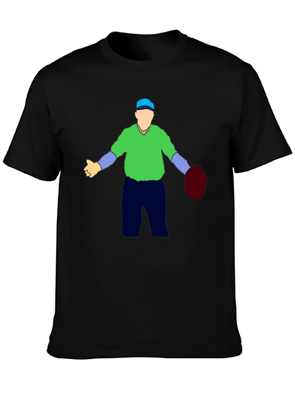 Humorous Baseball Umpire Graphic T-Shirt - Black