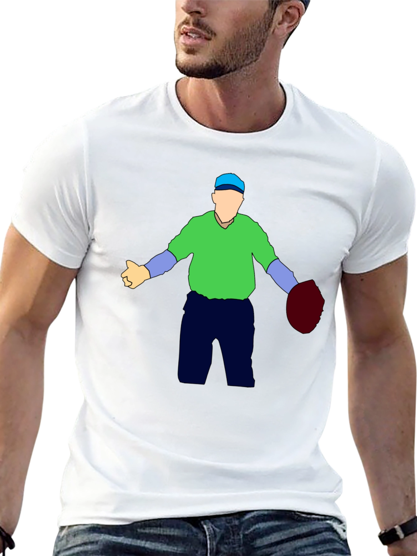 Humorous Baseball Umpire Graphic T-Shirt - Black