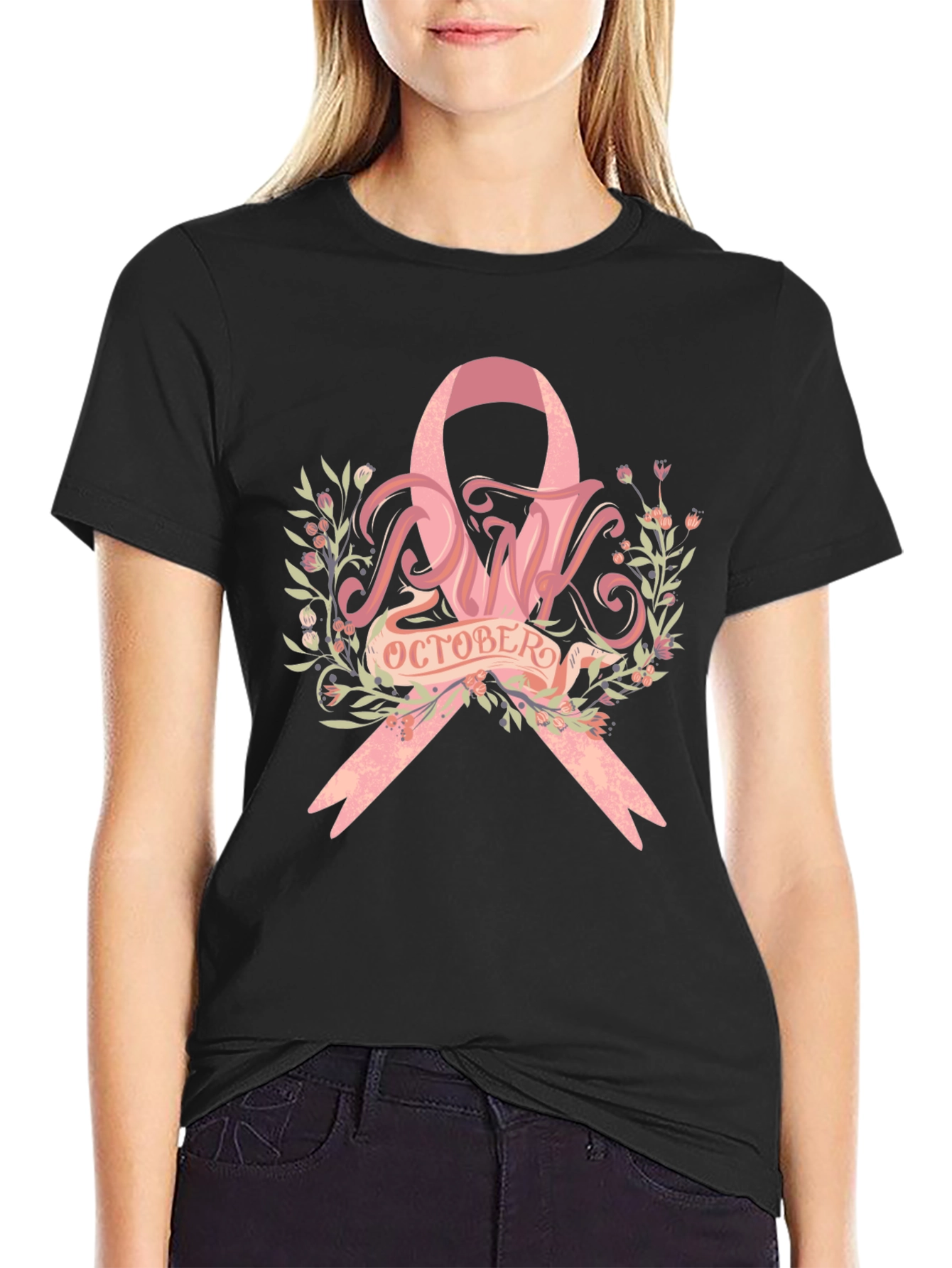 Pink October Breast Cancer Awareness T-Shirt