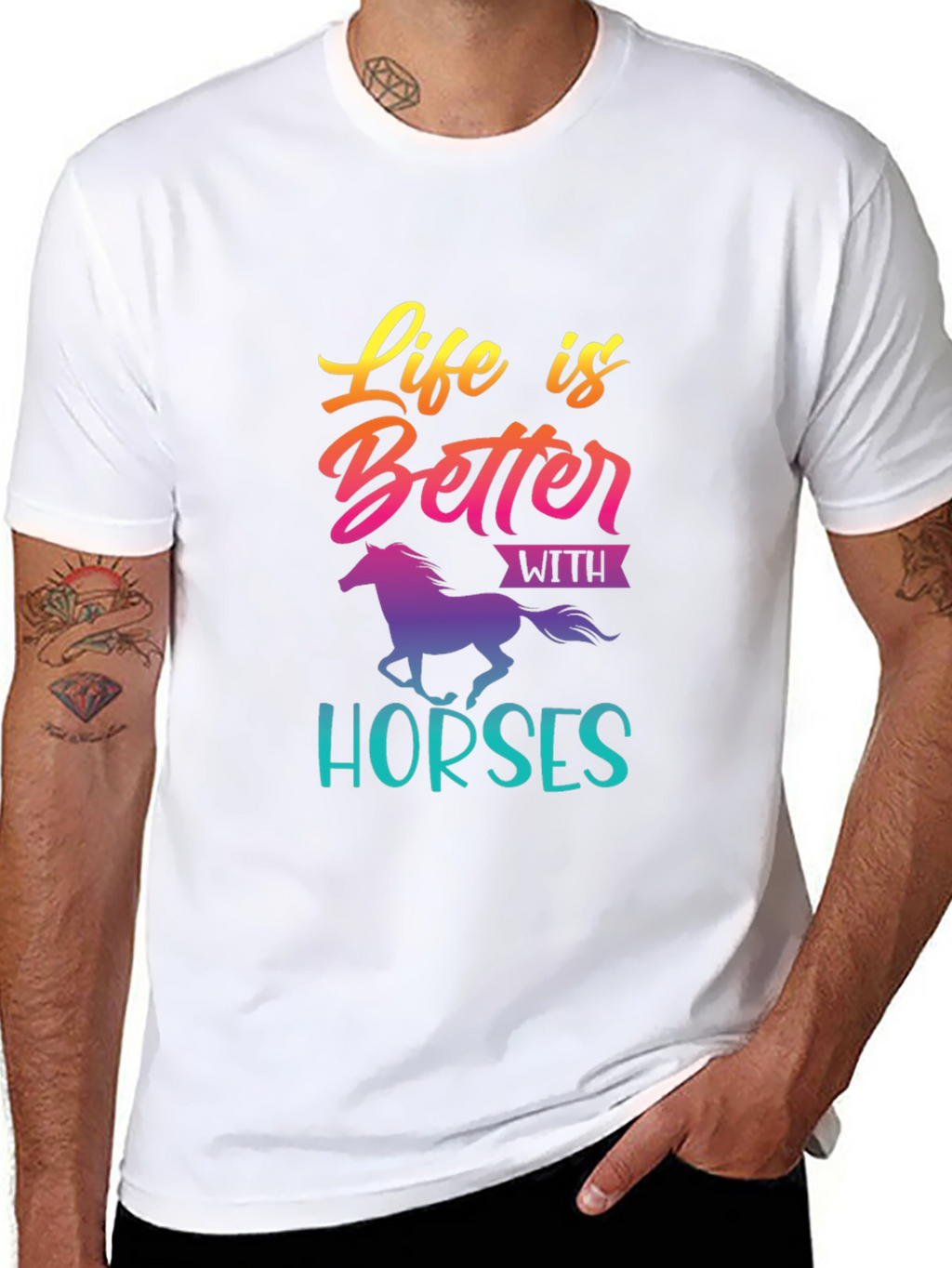 Life is Better with Horses T-Shirt