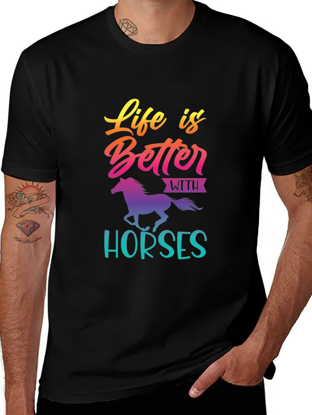 Life is Better with Horses T-Shirt