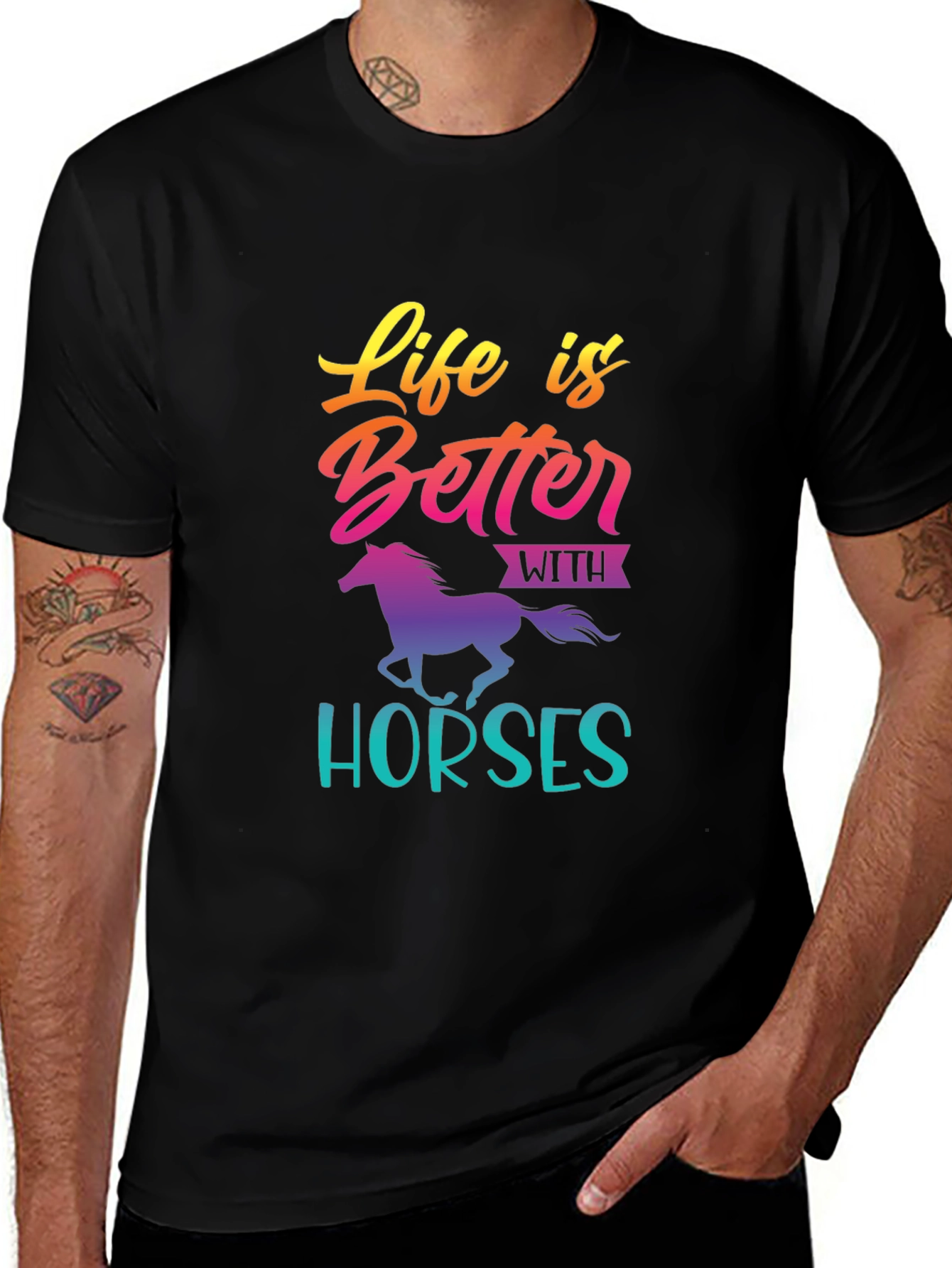 Life is Better with Horses T-Shirt