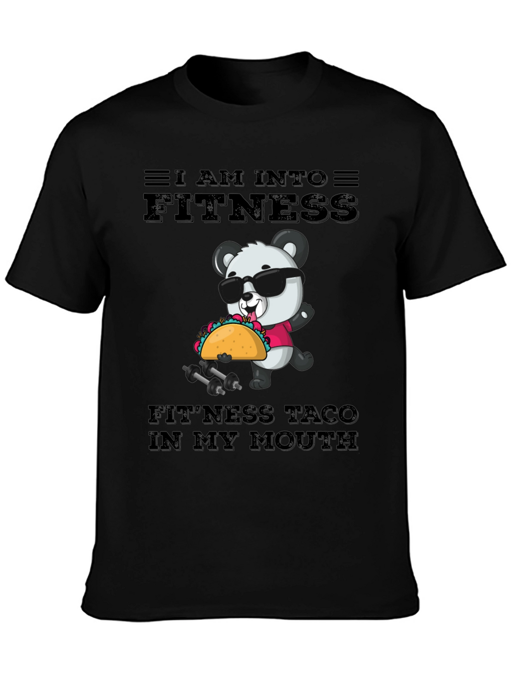 Fitness Taco Panda Mens Graphic Tee