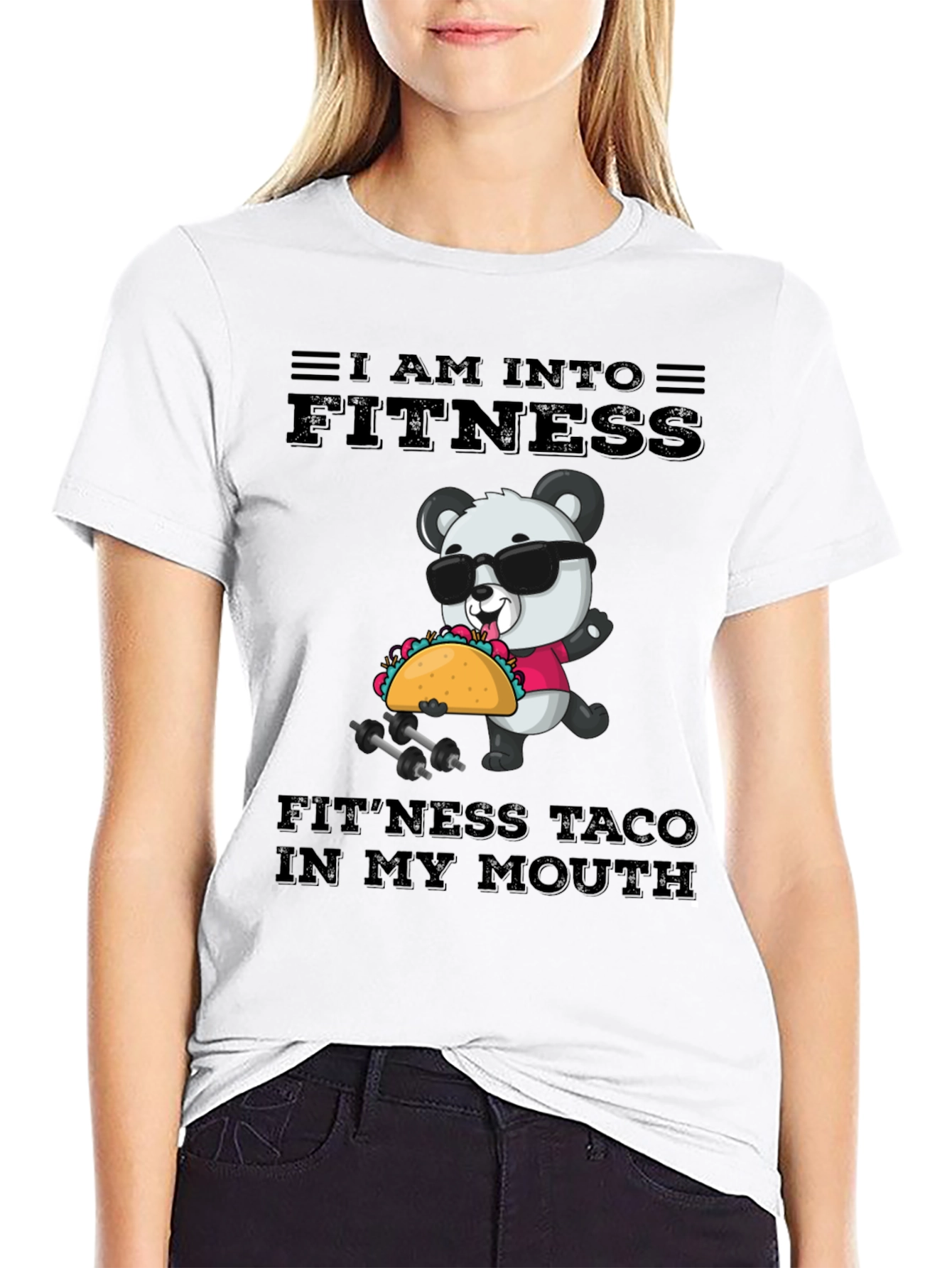 Fitness Taco Panda Mens Graphic Tee