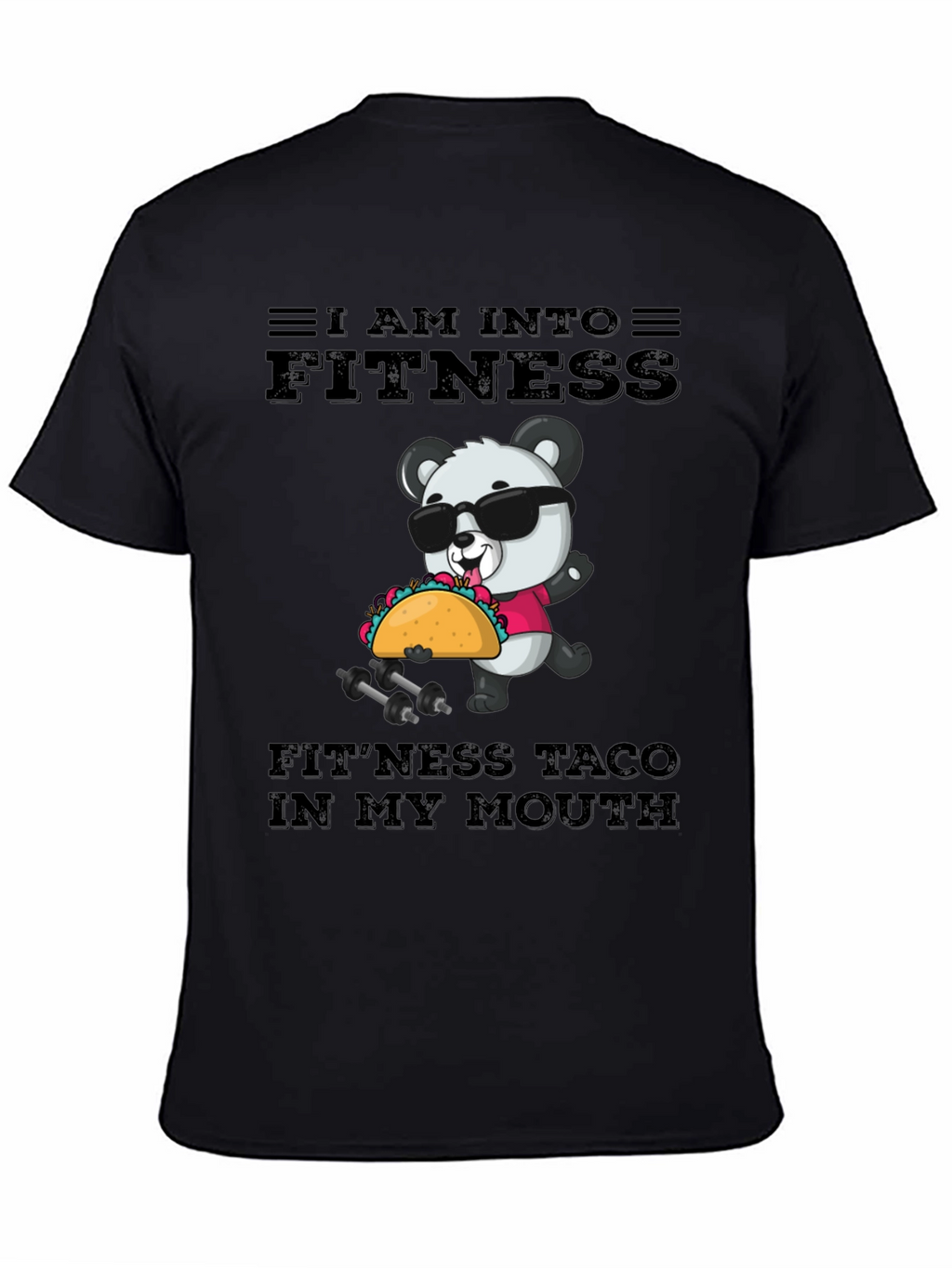 Fitness Taco Panda Mens Graphic Tee