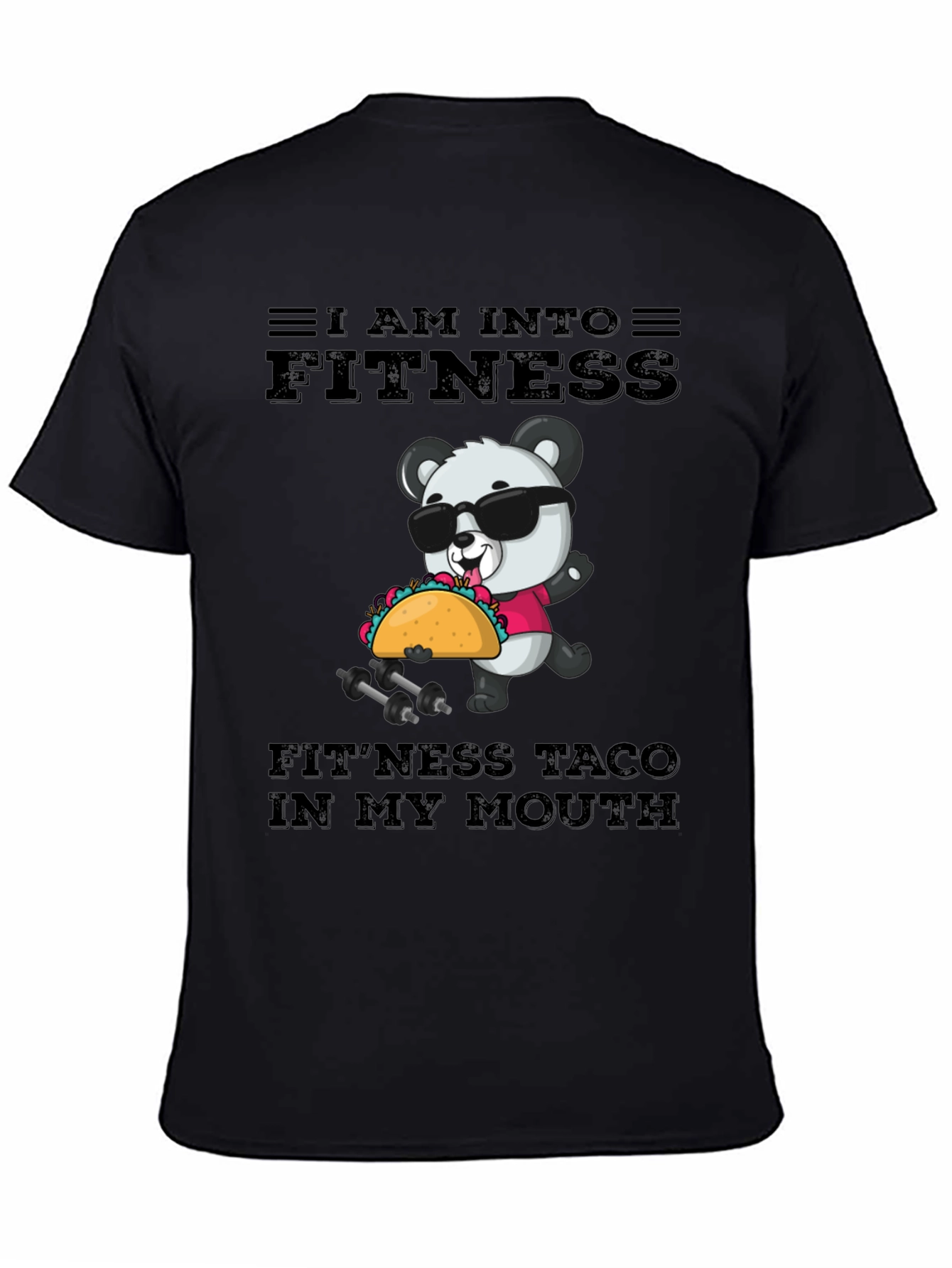 Fitness Taco Panda Mens Graphic Tee