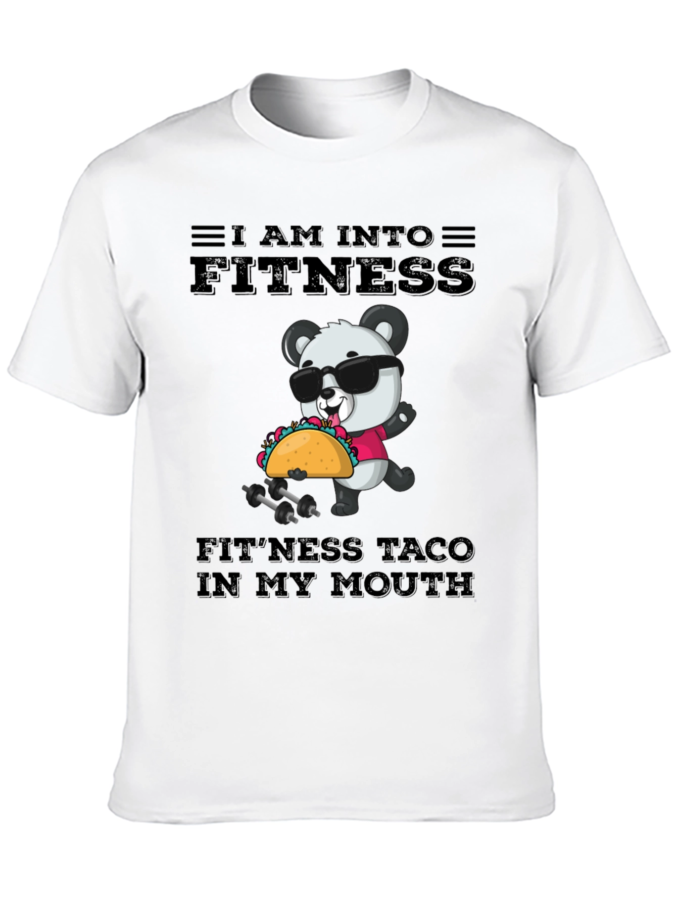 Fitness Taco Panda Mens Graphic Tee