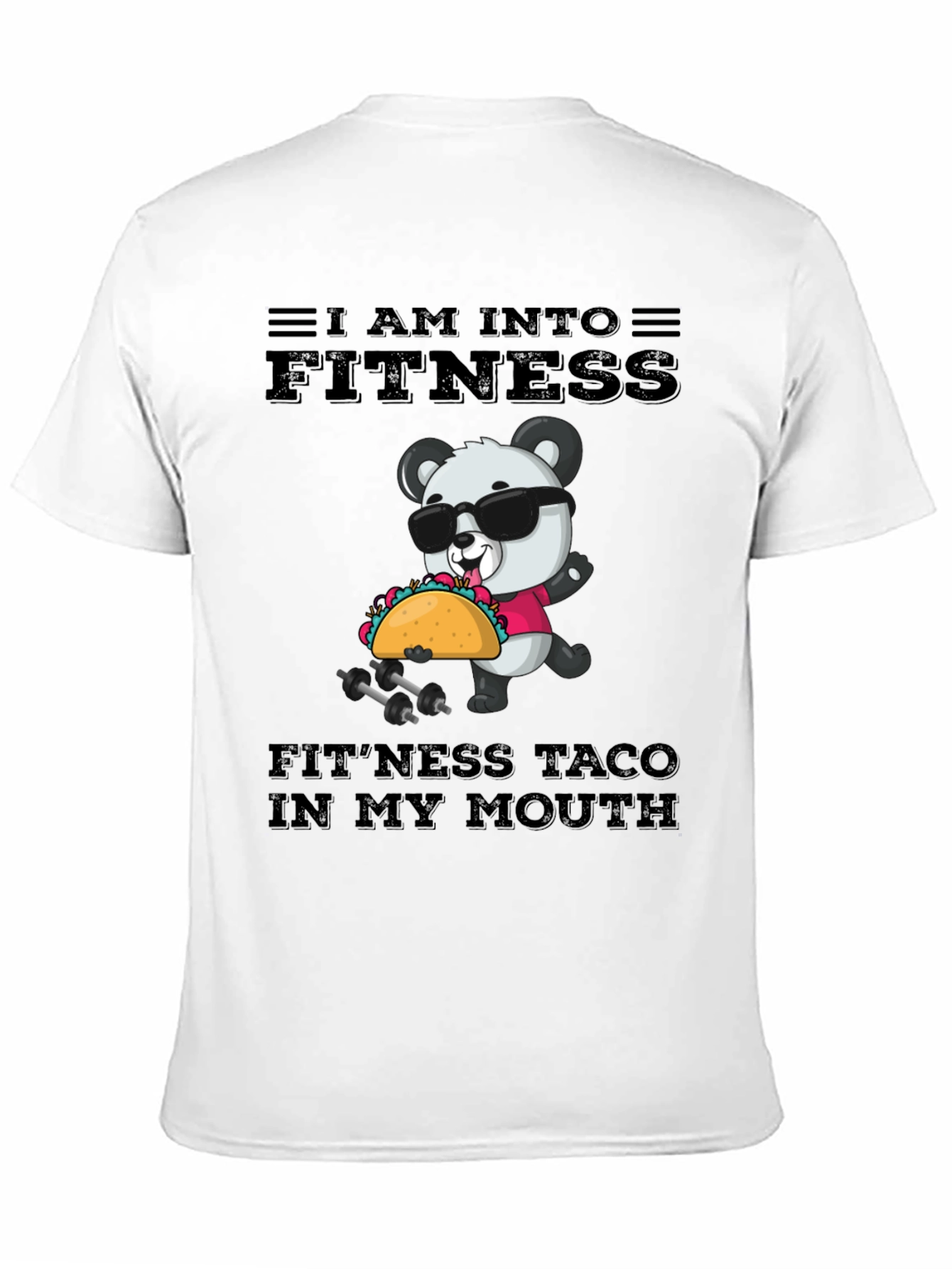 Fitness Taco Panda Mens Graphic Tee