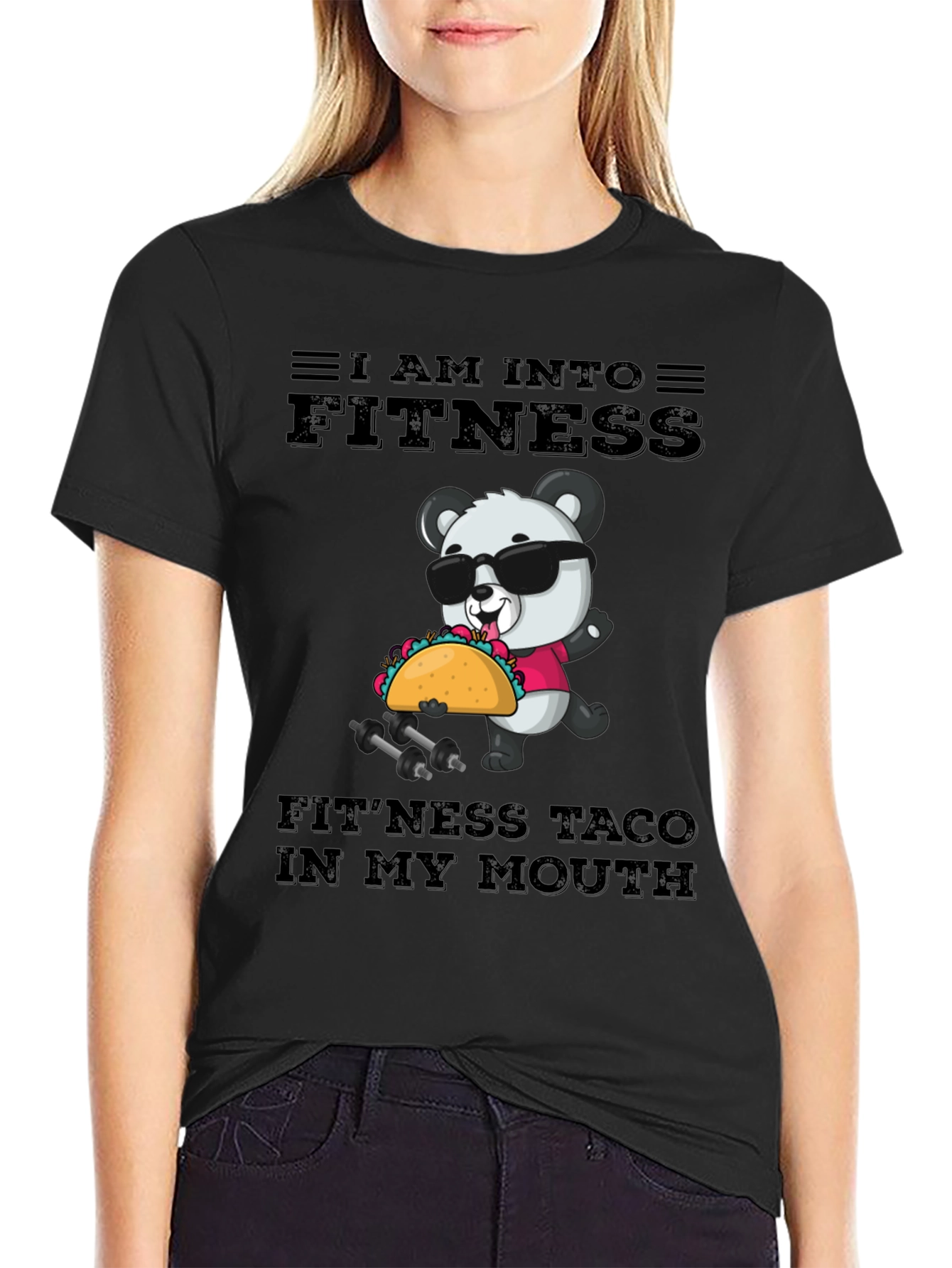 Fitness Taco Panda Mens Graphic Tee