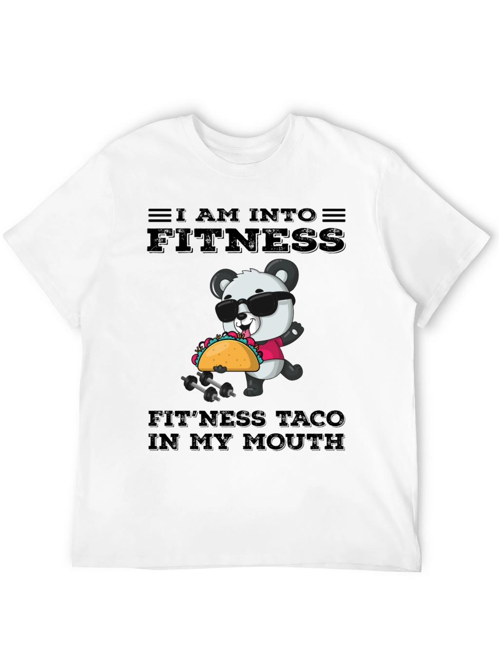 Fitness Taco Panda Mens Graphic Tee
