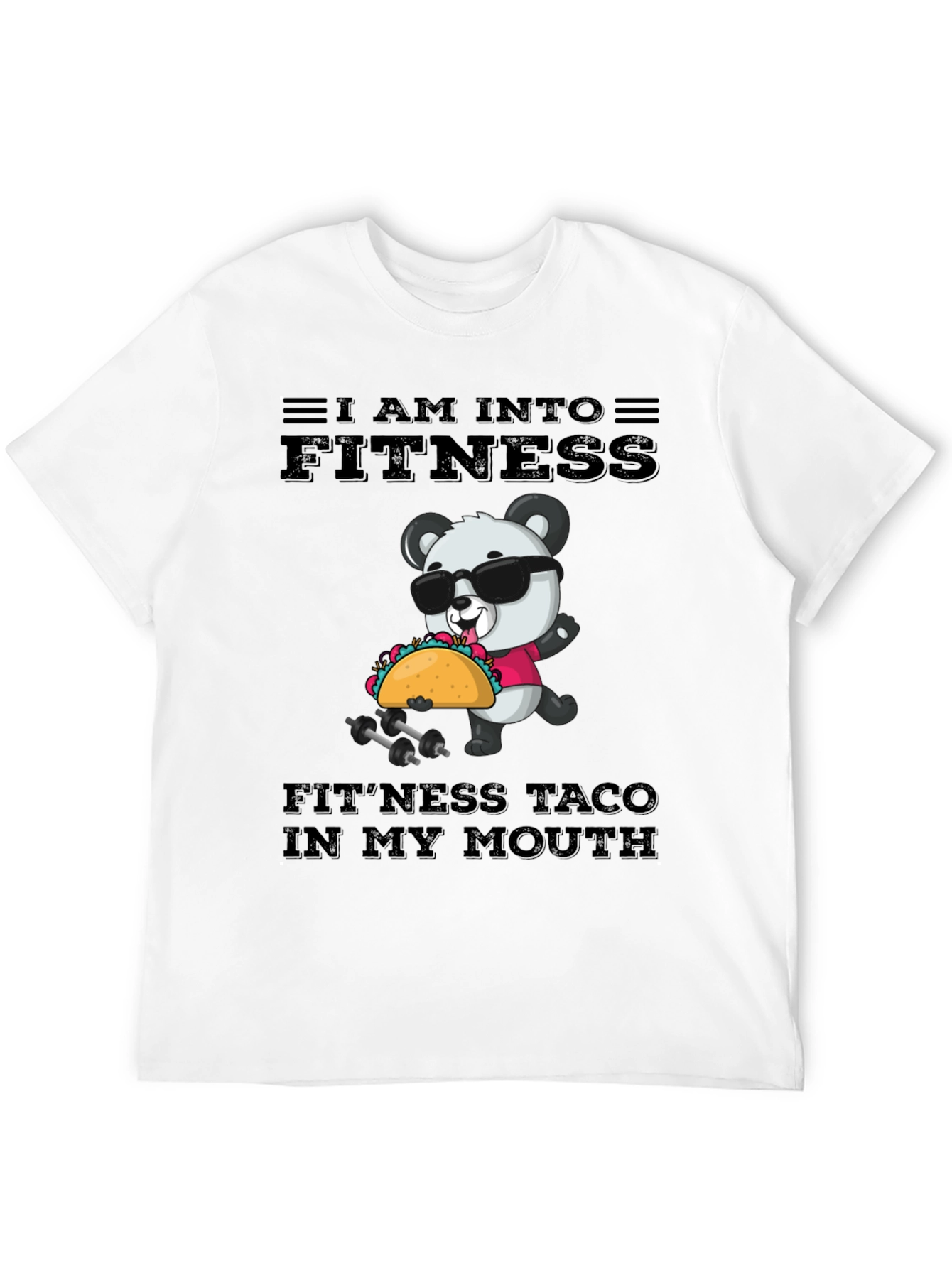 Fitness Taco Panda Mens Graphic Tee
