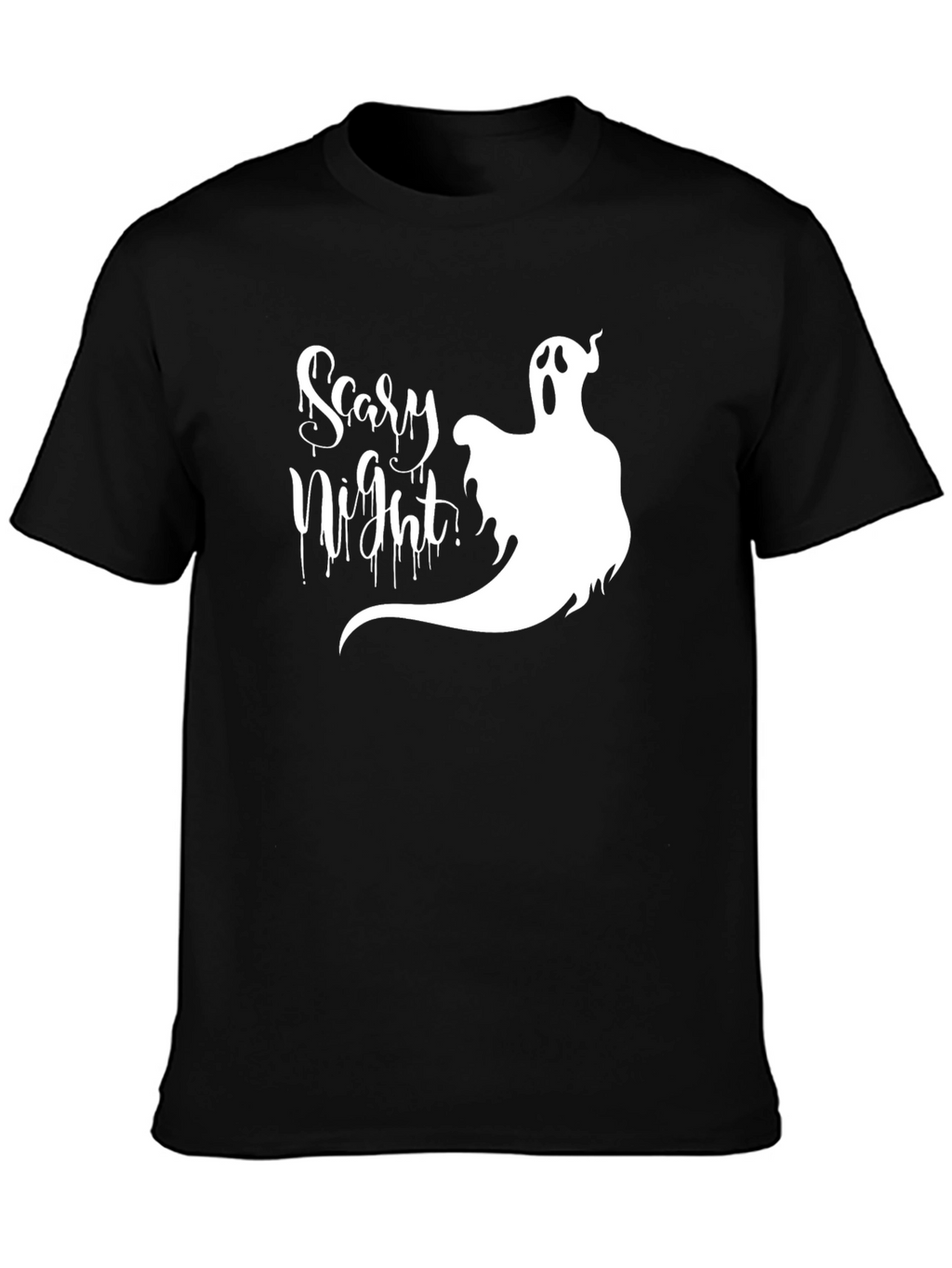 Scary Night Ghost Graphic T-Shirt - Halloween Tee