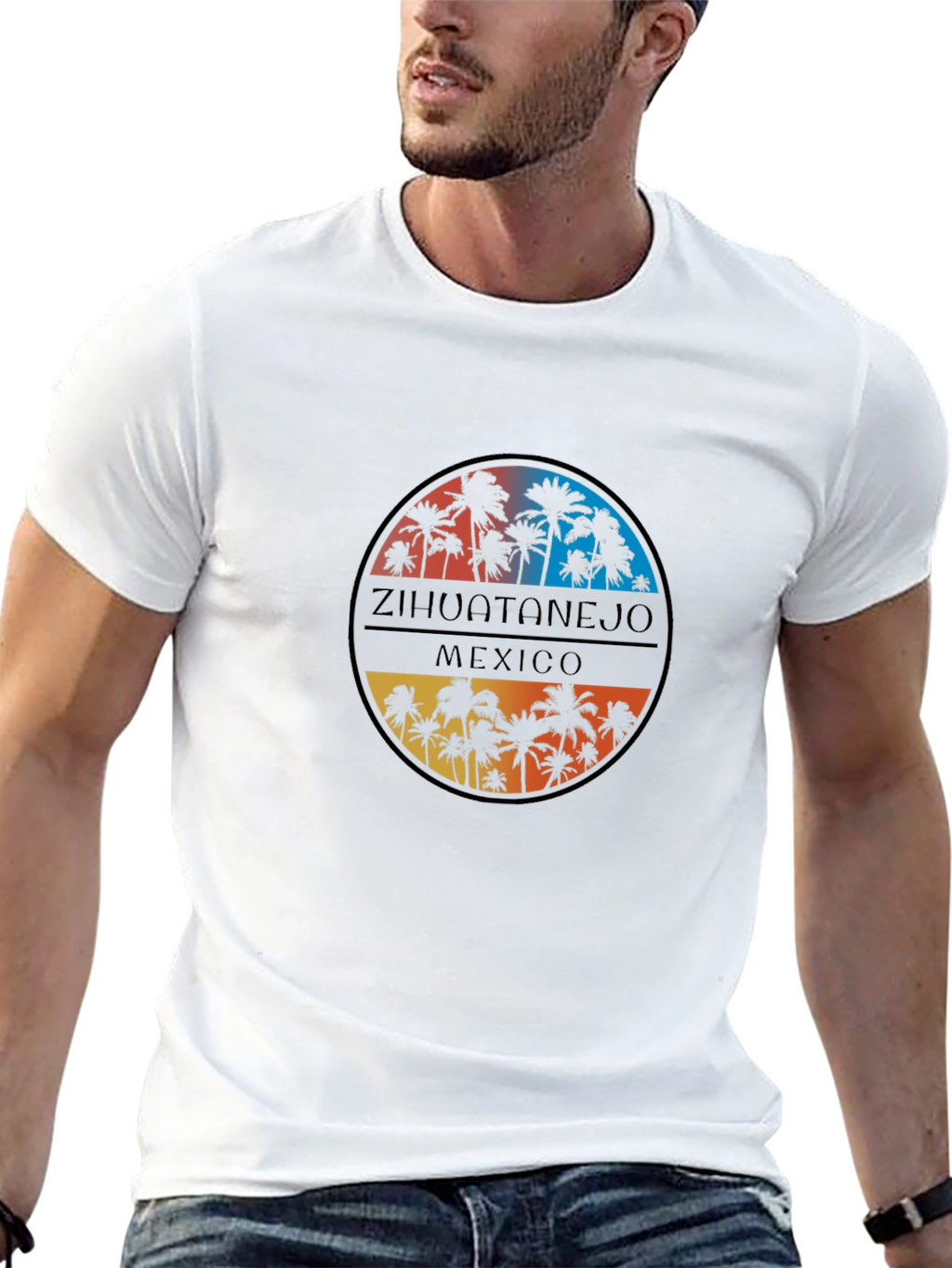 Zihuatanejo Mexico Palm Tree T-Shirt