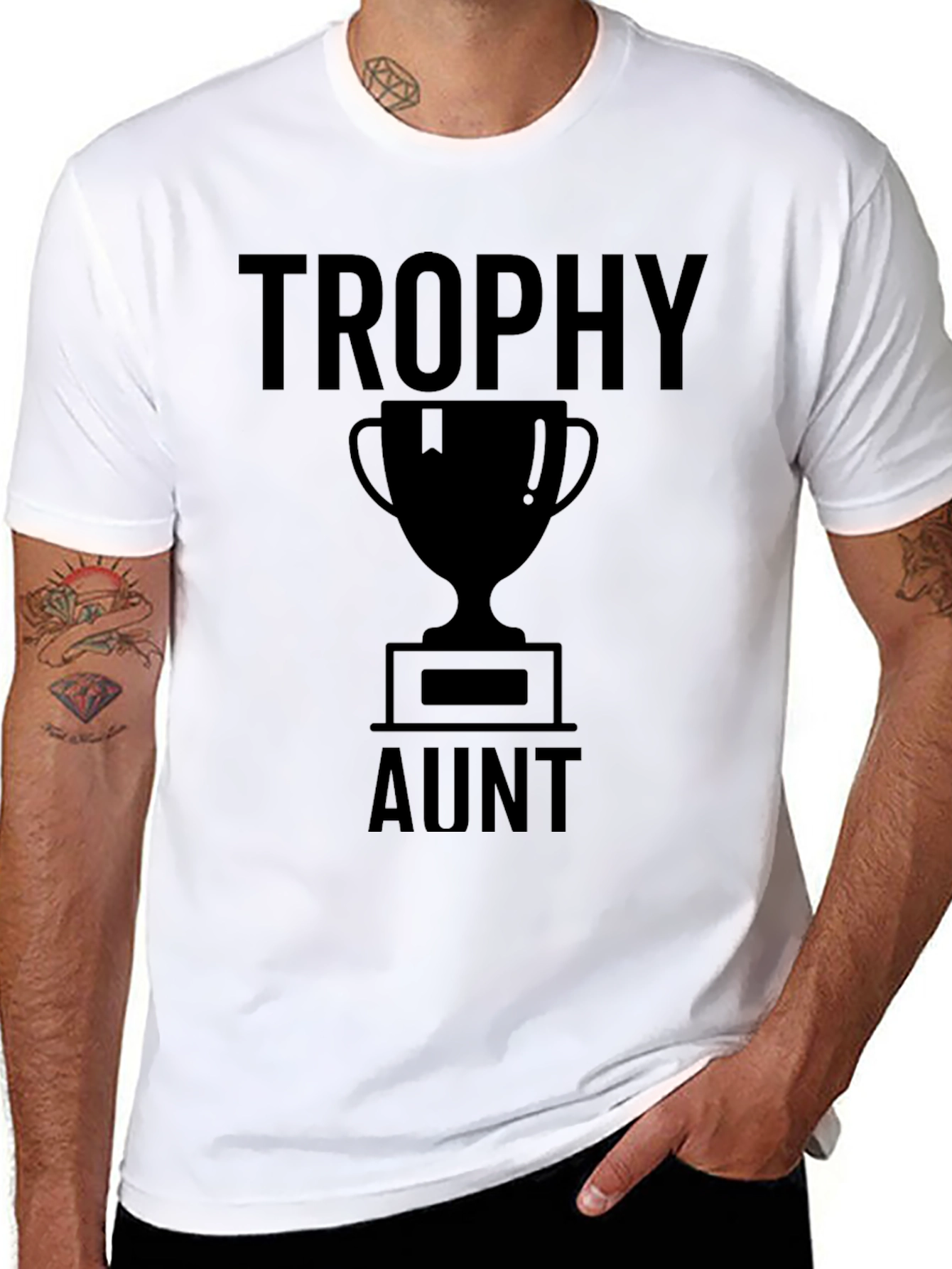 Trophy Aunt T-Shirt - Novelty Graphic Tee