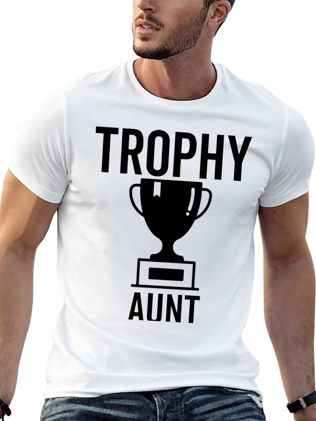 Trophy Aunt T-Shirt - Novelty Graphic Tee
