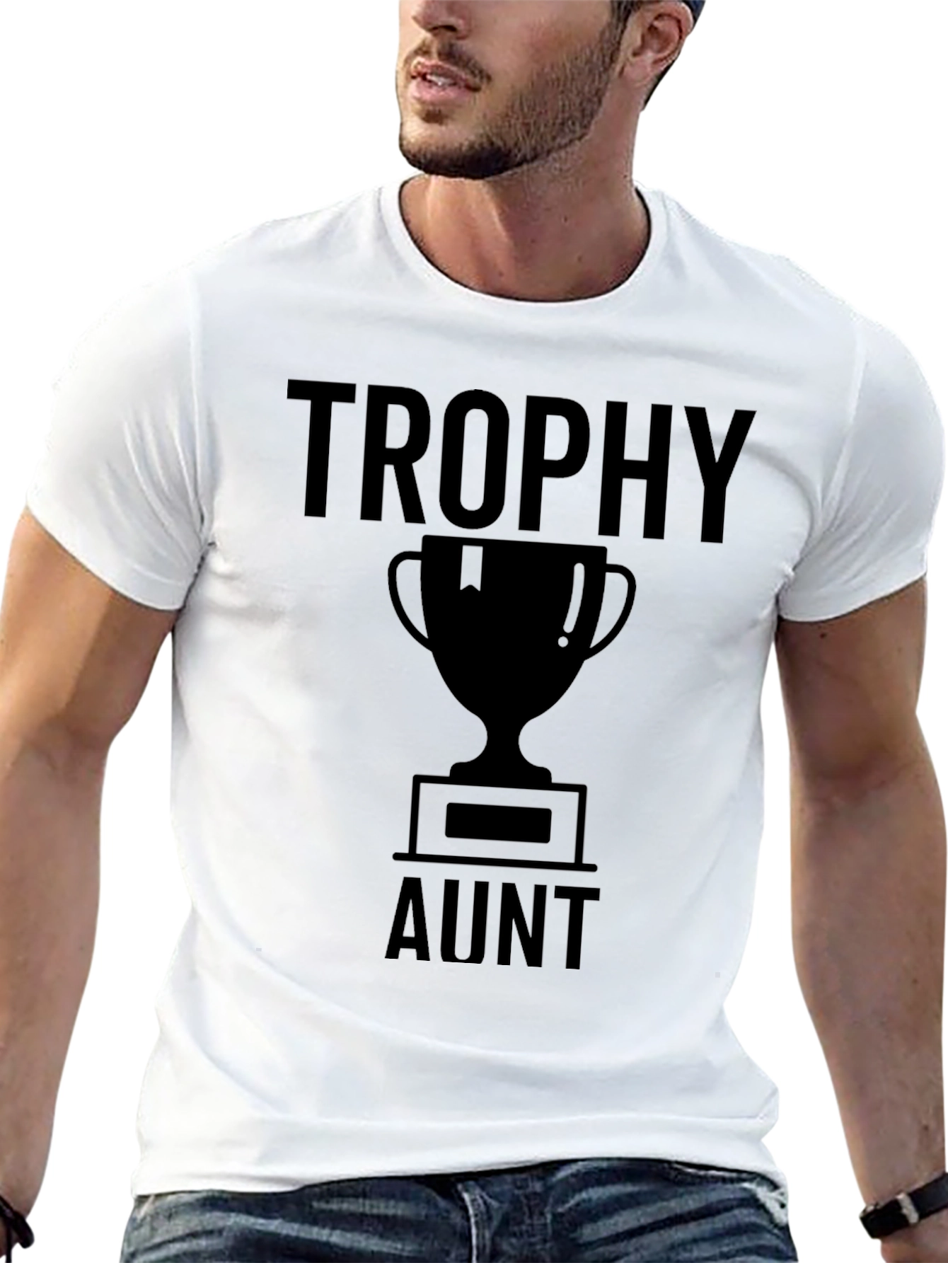 Trophy Aunt T-Shirt - Novelty Graphic Tee