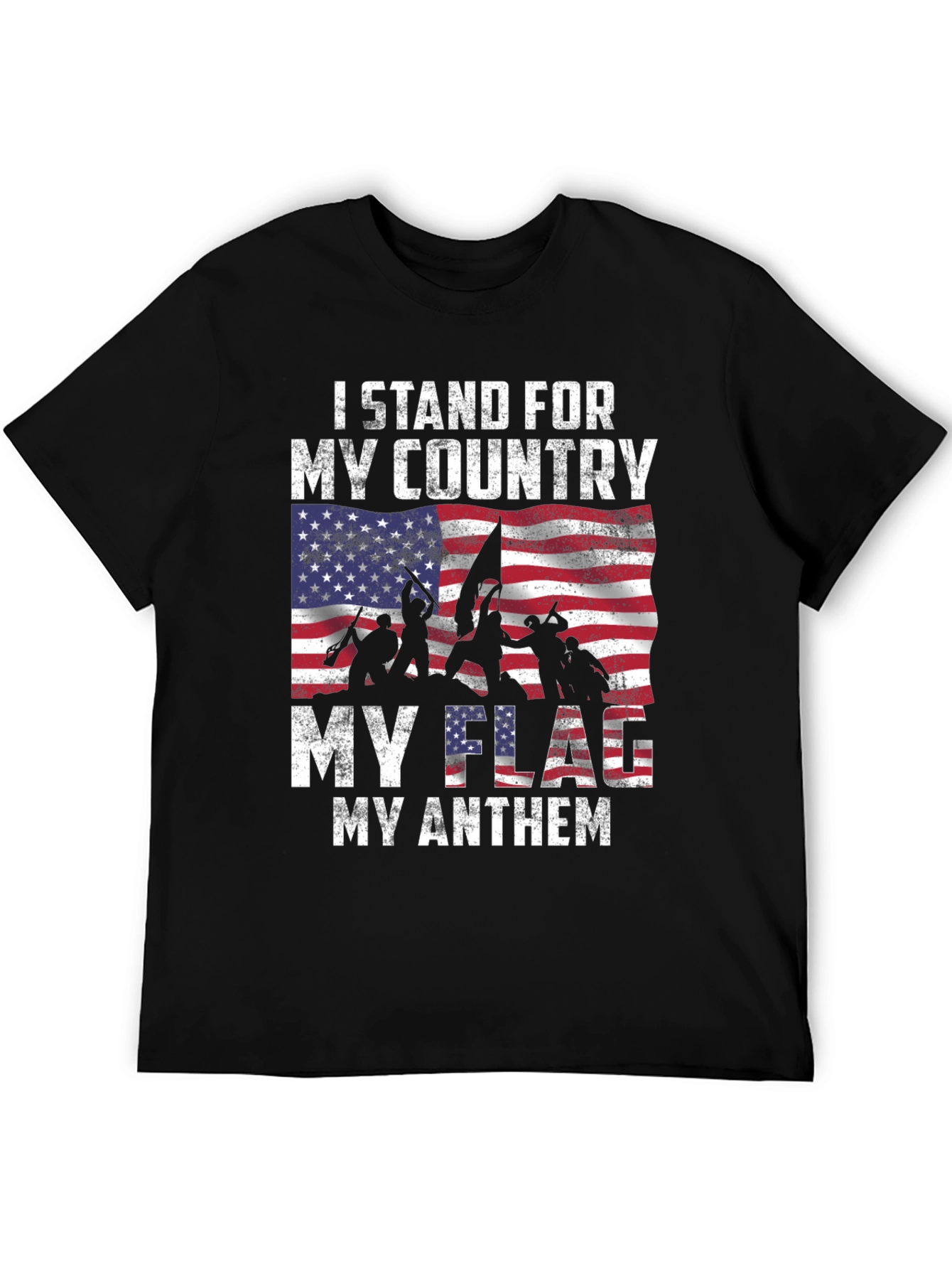 Patriotic Graphic T-Shirt - I Stand For My Country Flag