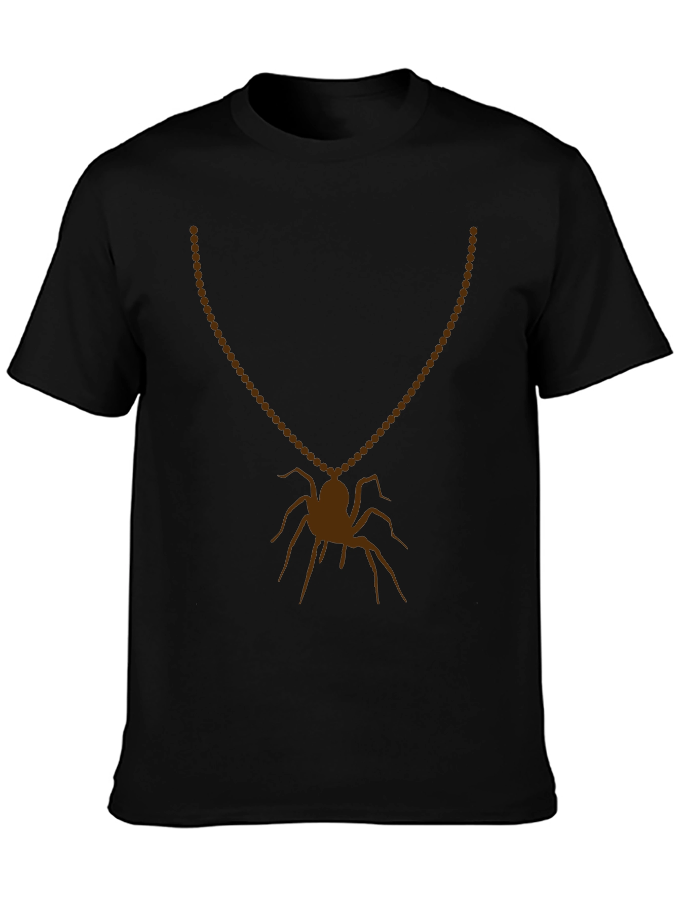 Spider Necklace Graphic Tee - Mens Black T-Shirt