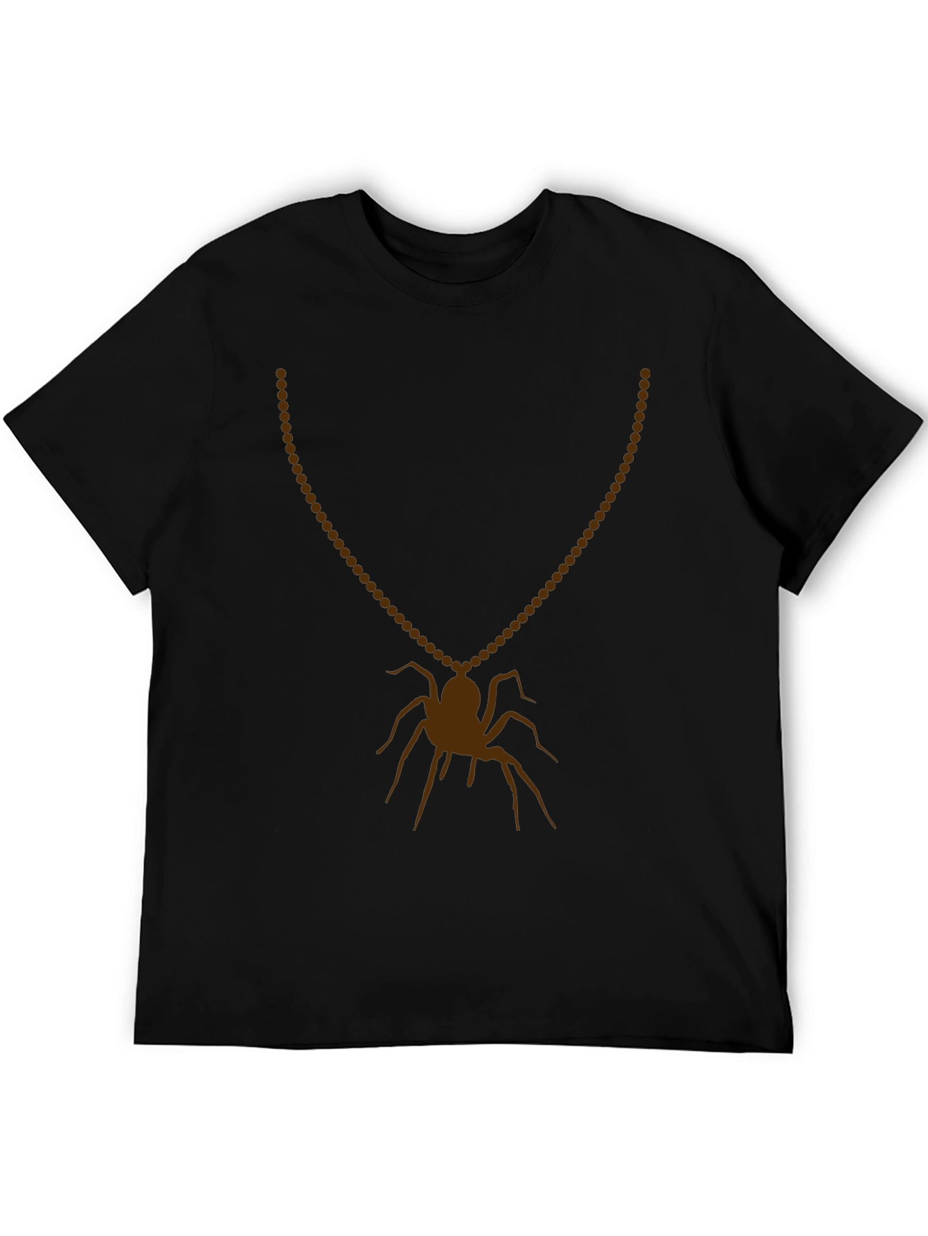 Spider Necklace Graphic Tee - Mens Black T-Shirt