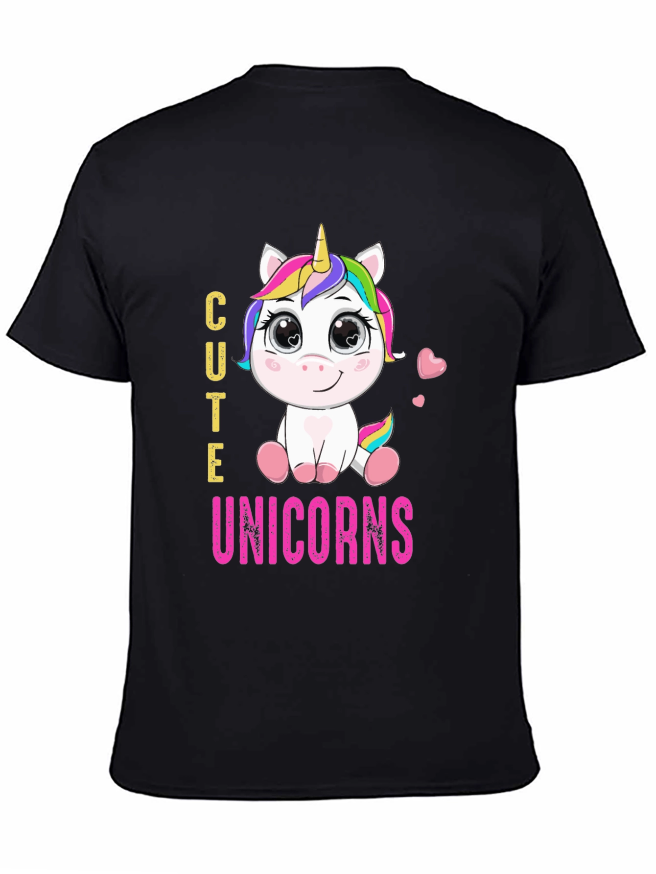 Cute Unicorns Graphic Print T-Shirt