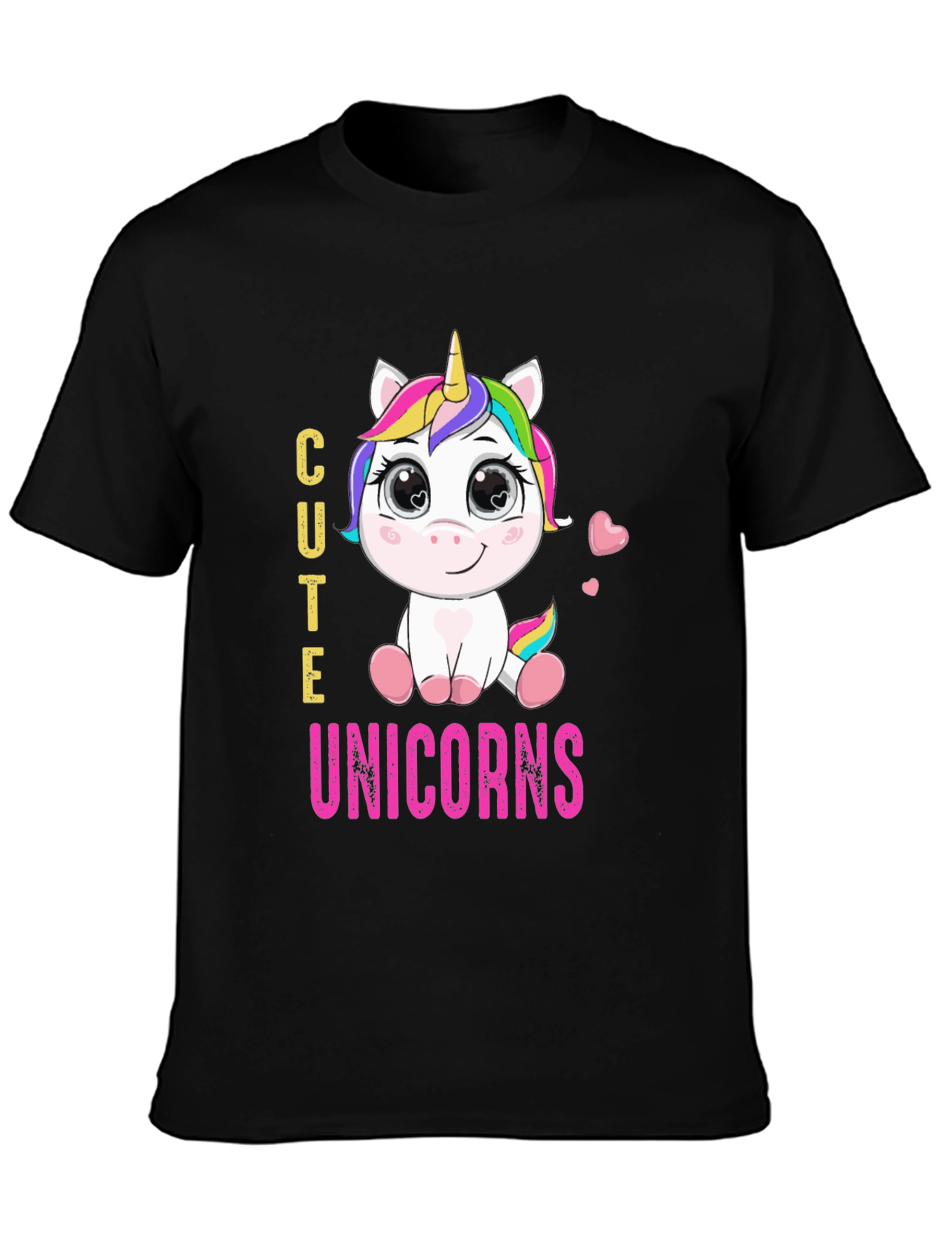 Cute Unicorns Graphic Print T-Shirt