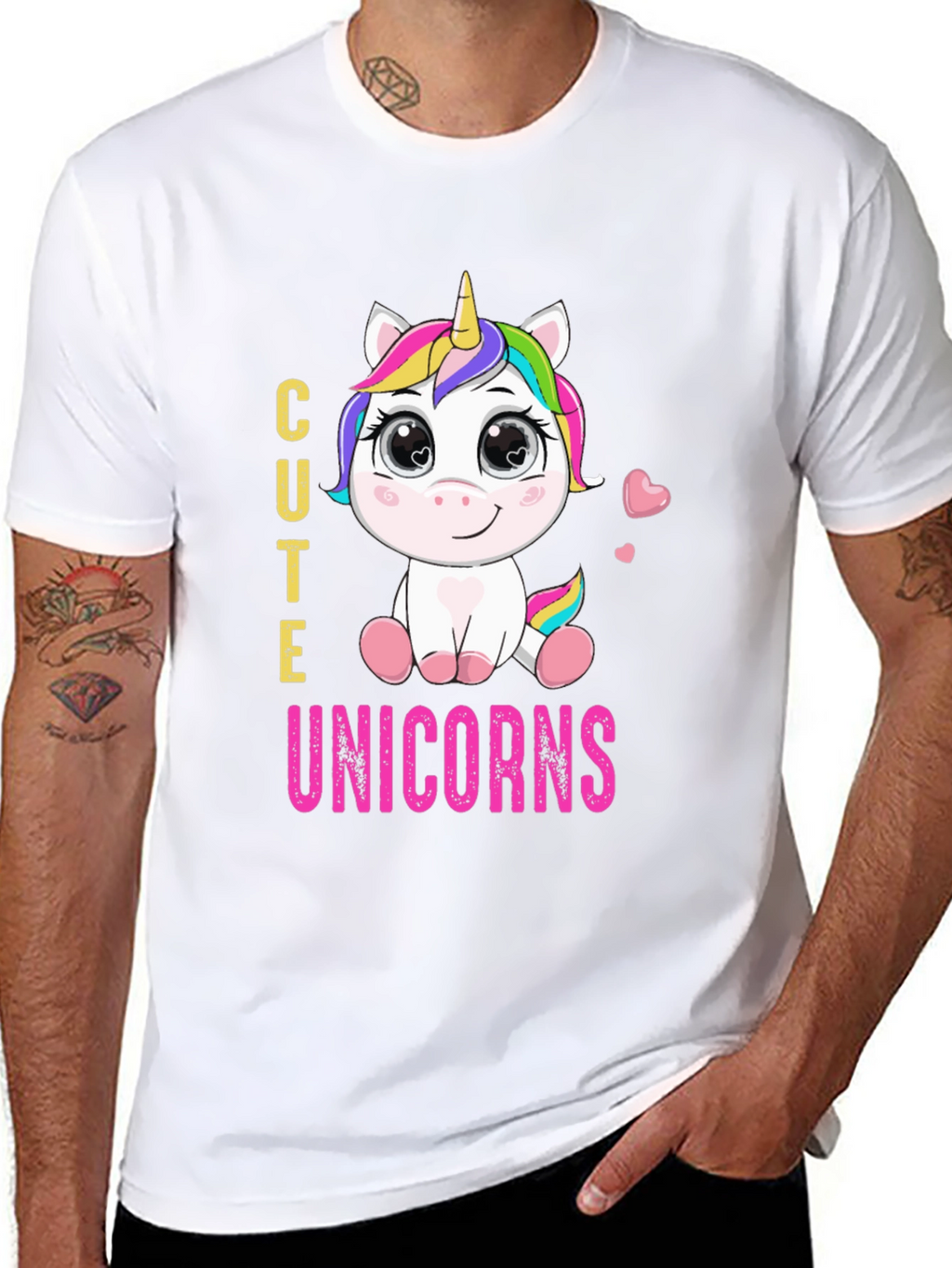 Cute Unicorns Graphic Print T-Shirt
