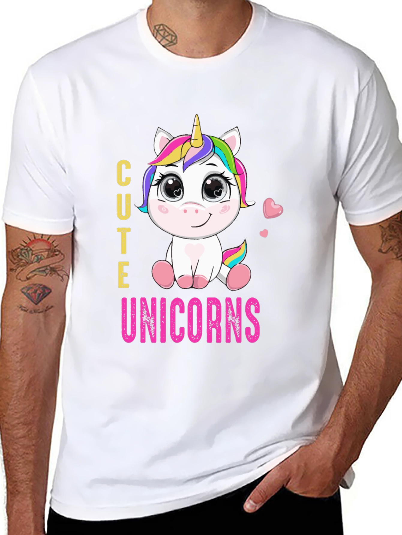 Cute Unicorns Graphic Print T-Shirt