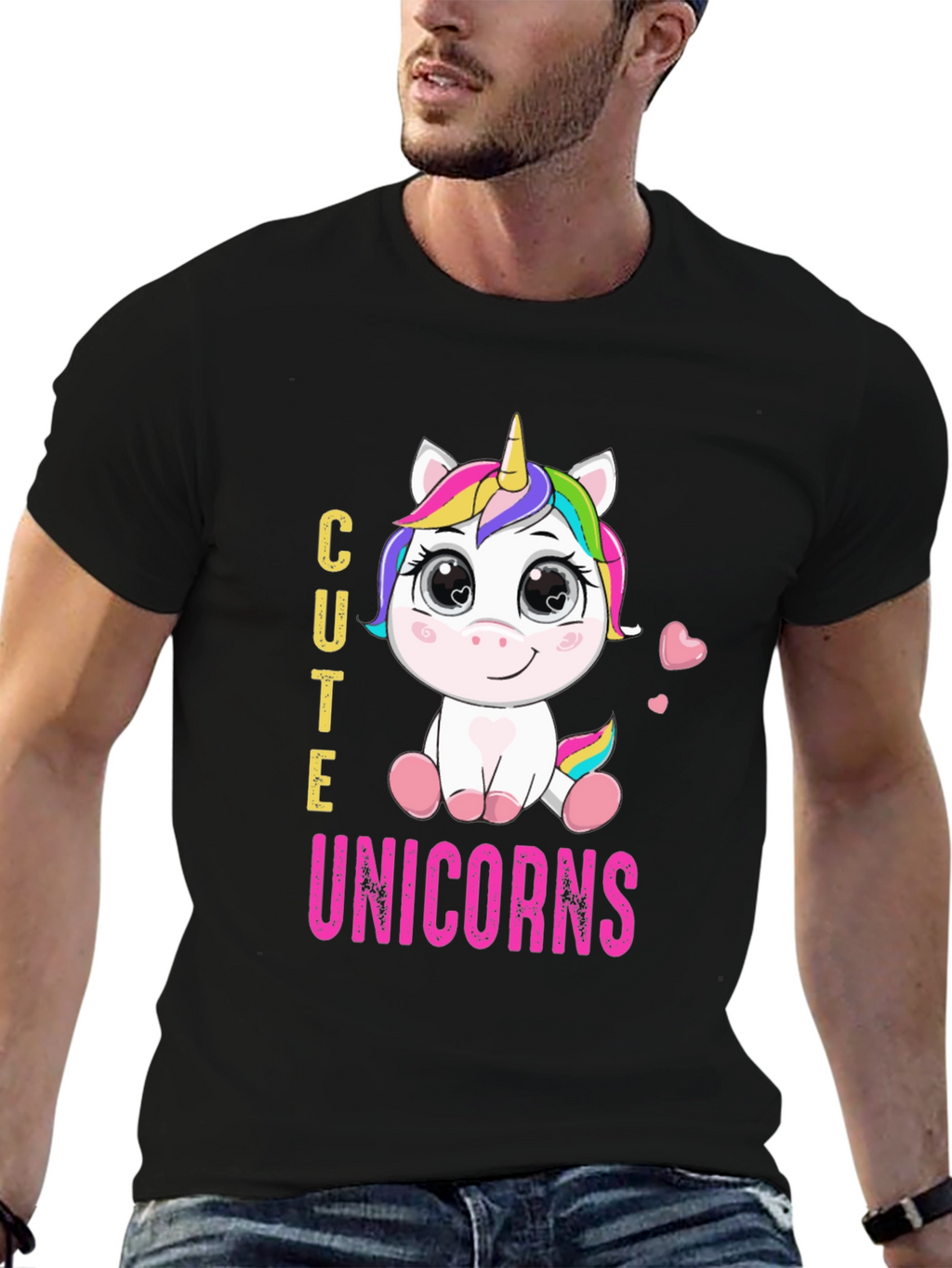 Cute Unicorns Graphic Print T-Shirt