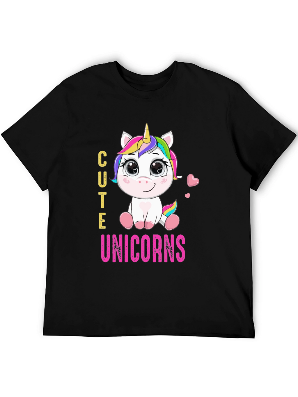 Cute Unicorns Graphic Print T-Shirt