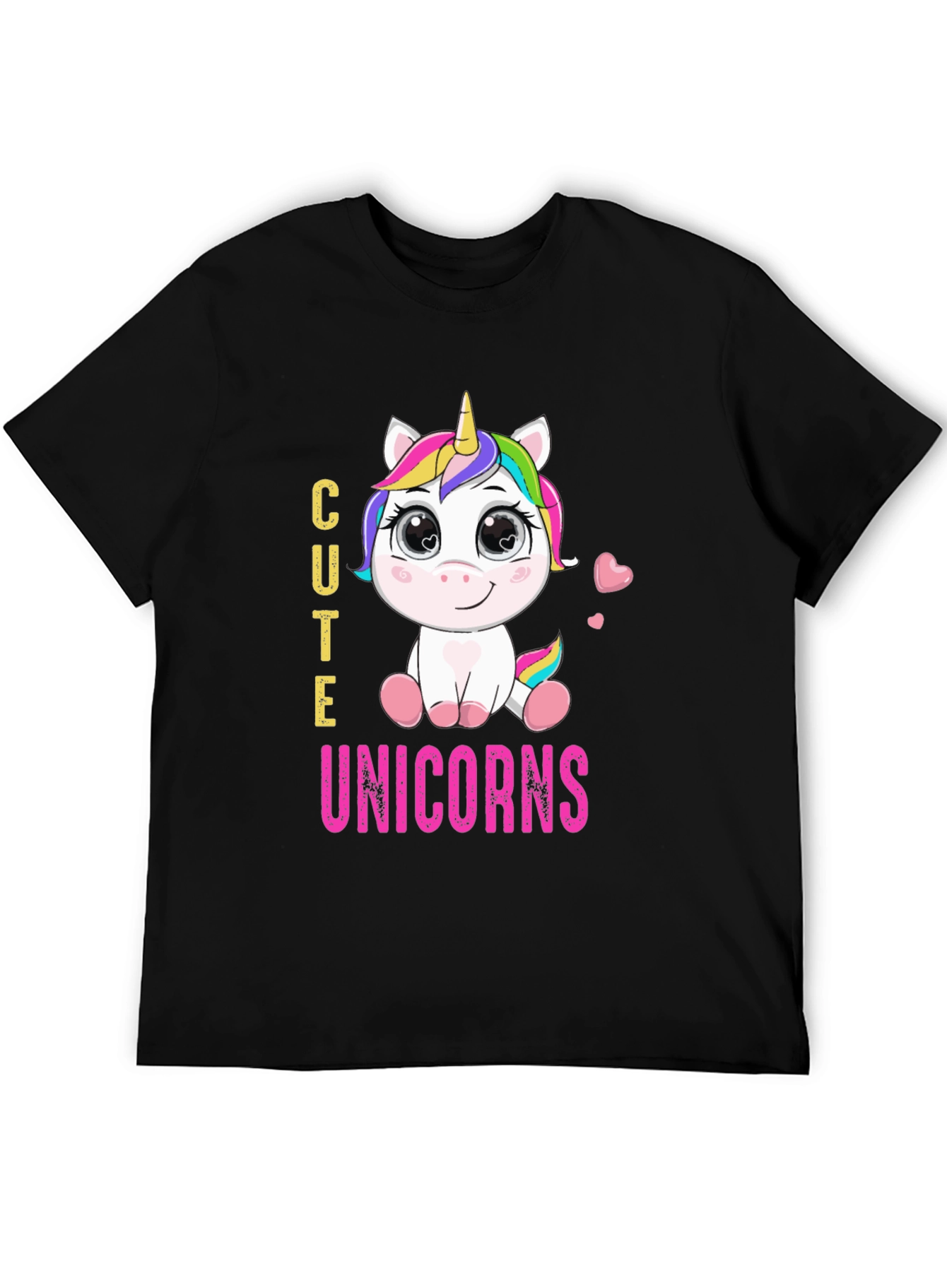 Cute Unicorns Graphic Print T-Shirt