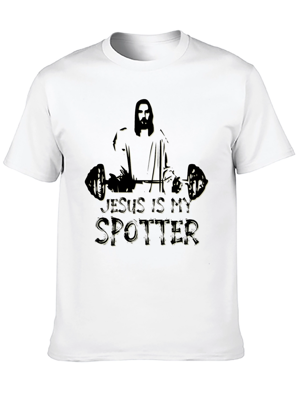 Jesus is My Spotter Black Graphic Tee
