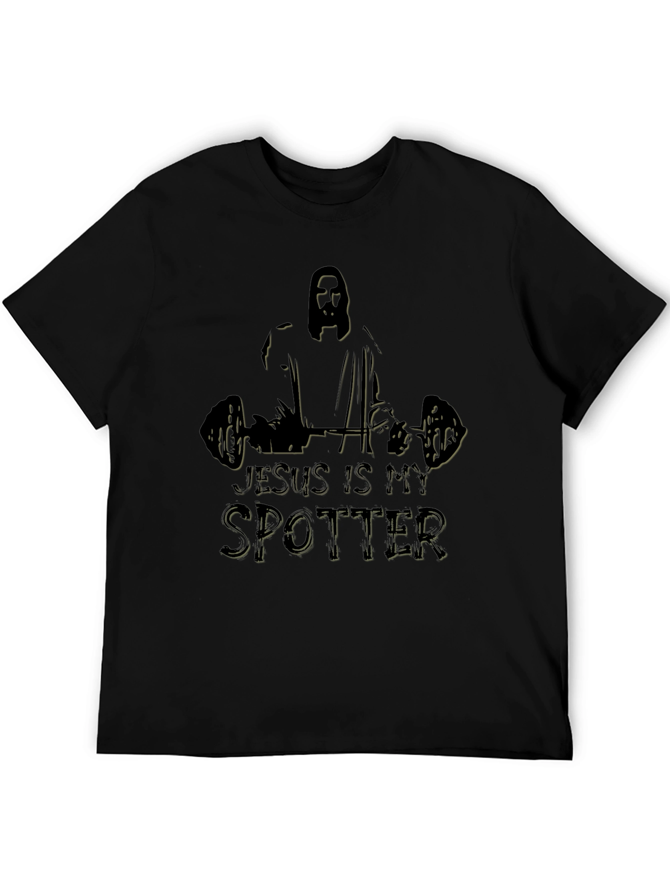 Jesus is My Spotter Black Graphic Tee
