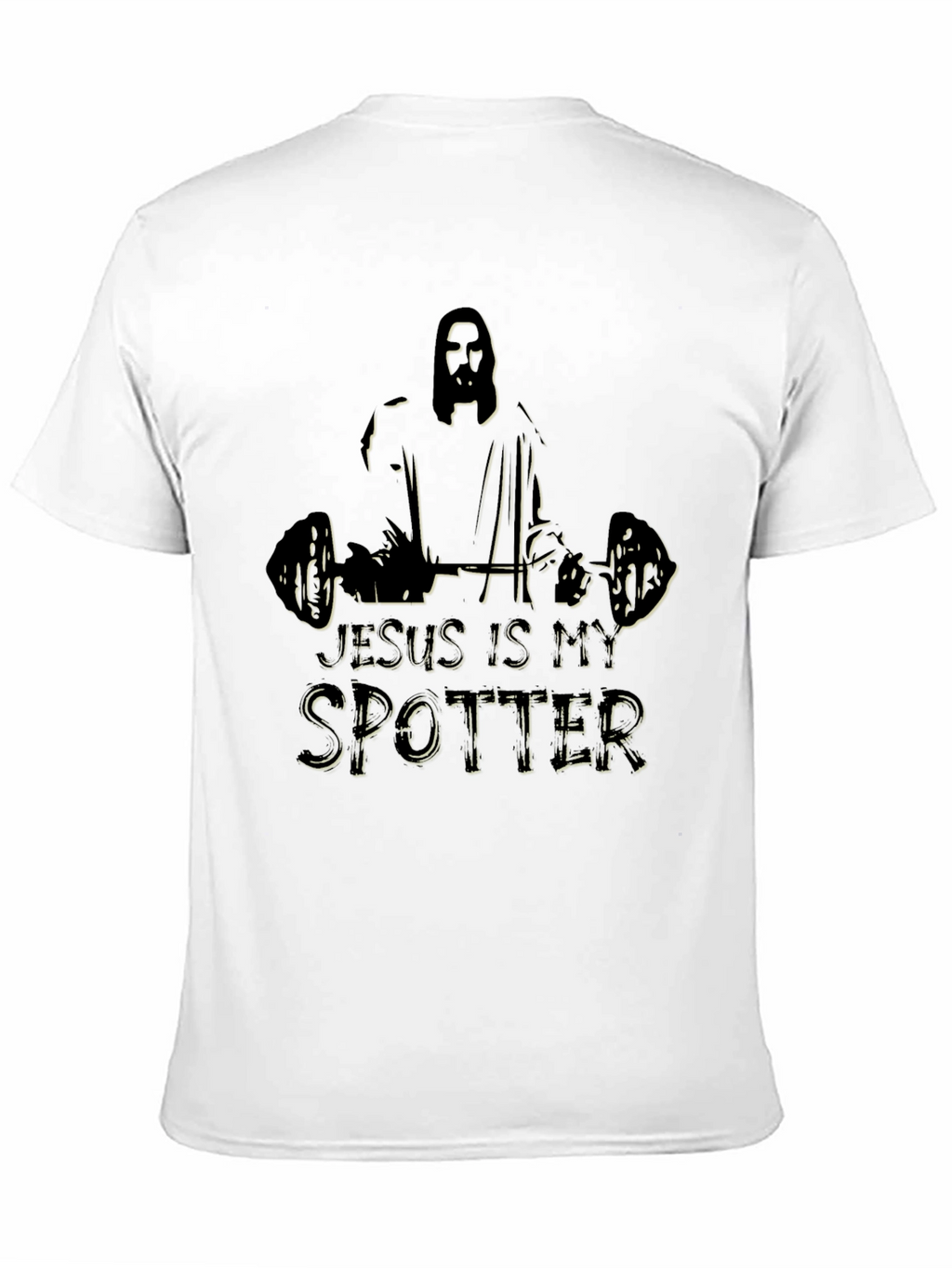 Jesus is My Spotter Black Graphic Tee