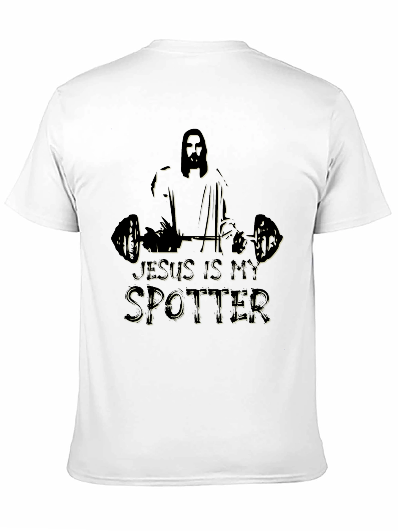 Jesus is My Spotter Black Graphic Tee