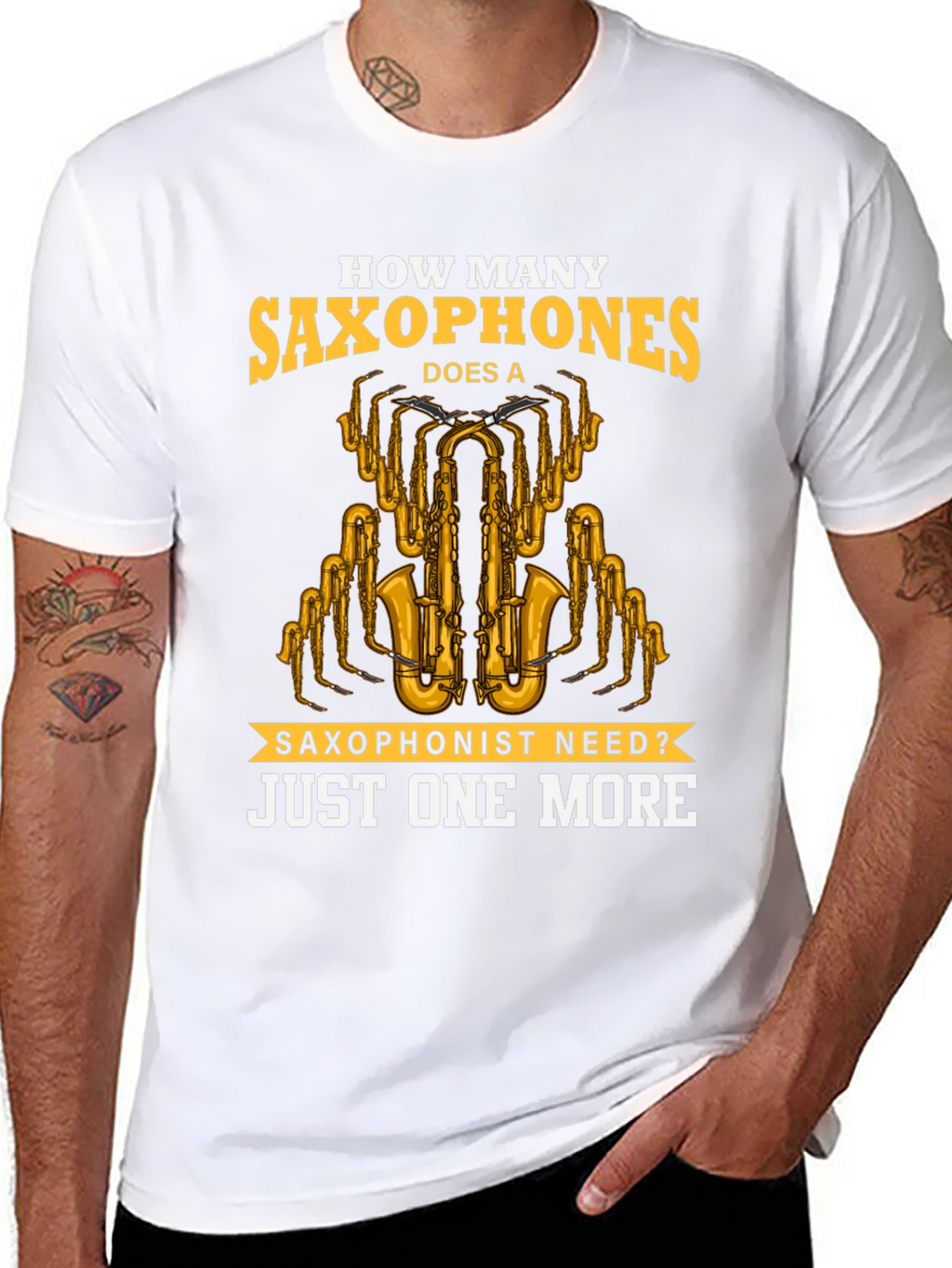 Saxophone Lover T-Shirt - Just One More Design