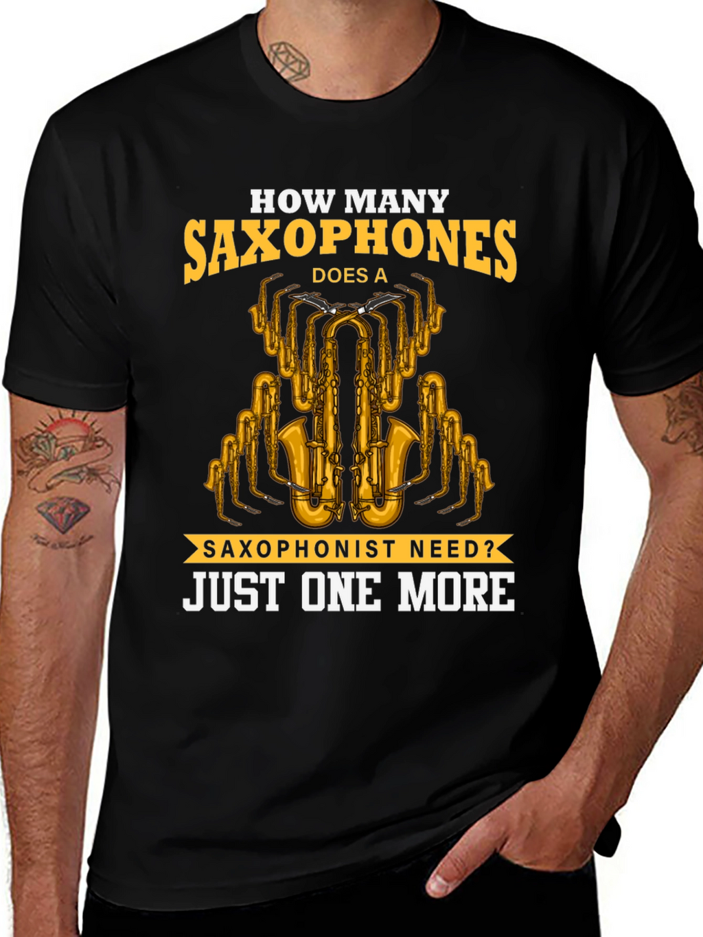 Saxophone Lover T-Shirt - Just One More Design