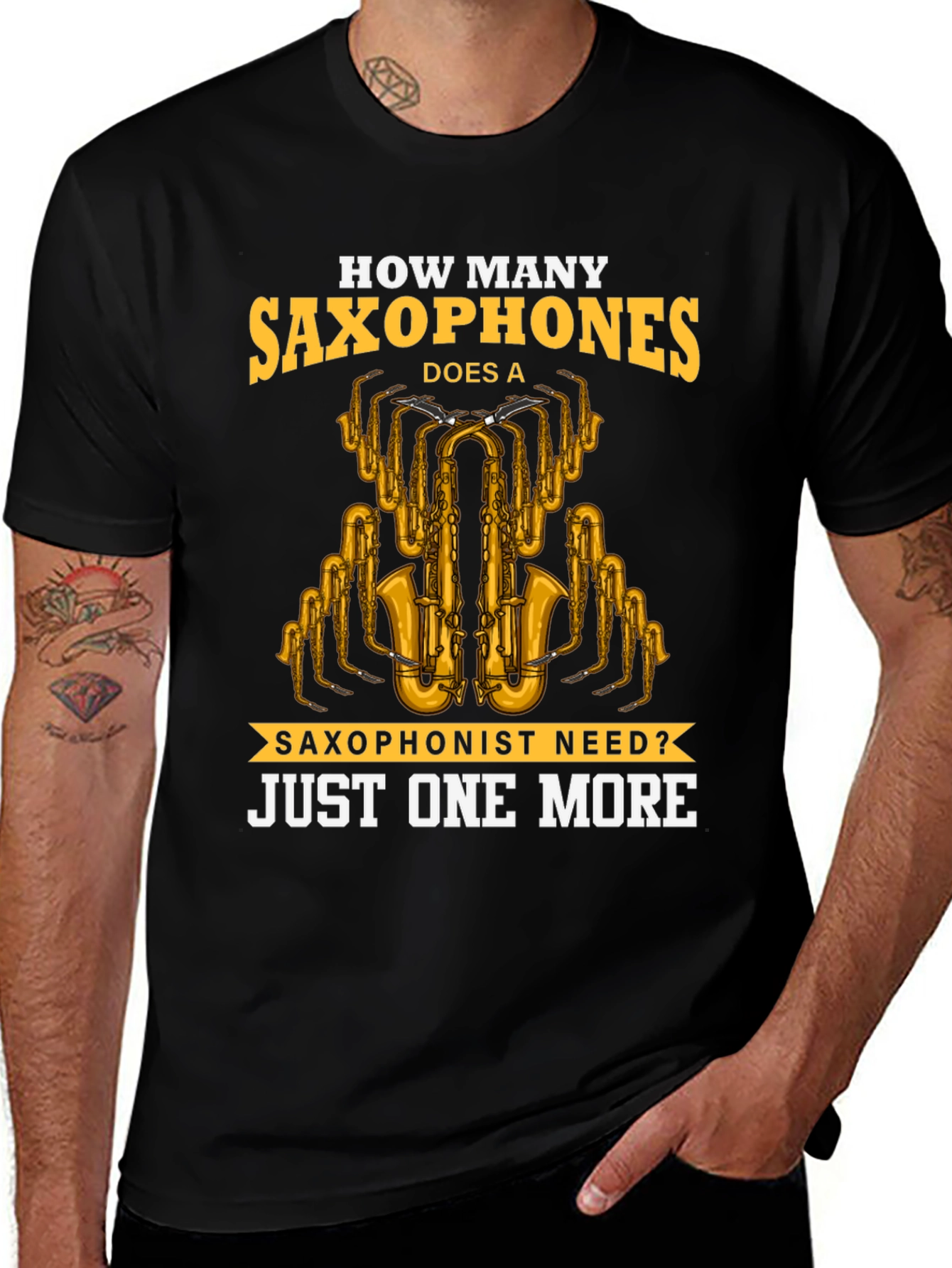 Saxophone Lover T-Shirt - Just One More Design