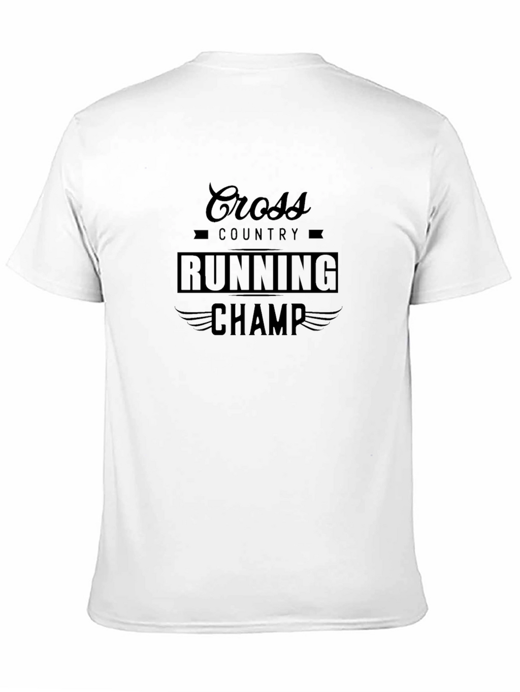 Cross Country Running Champ Black T-Shirt
