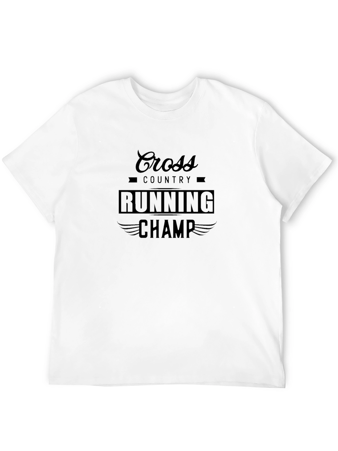Cross Country Running Champ Black T-Shirt