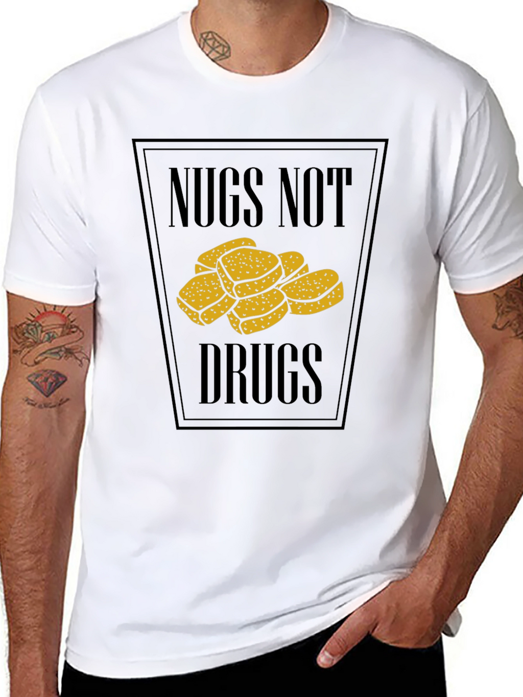 Nugs Not Drugs T-Shirt Funny Chicken Nugget Tee