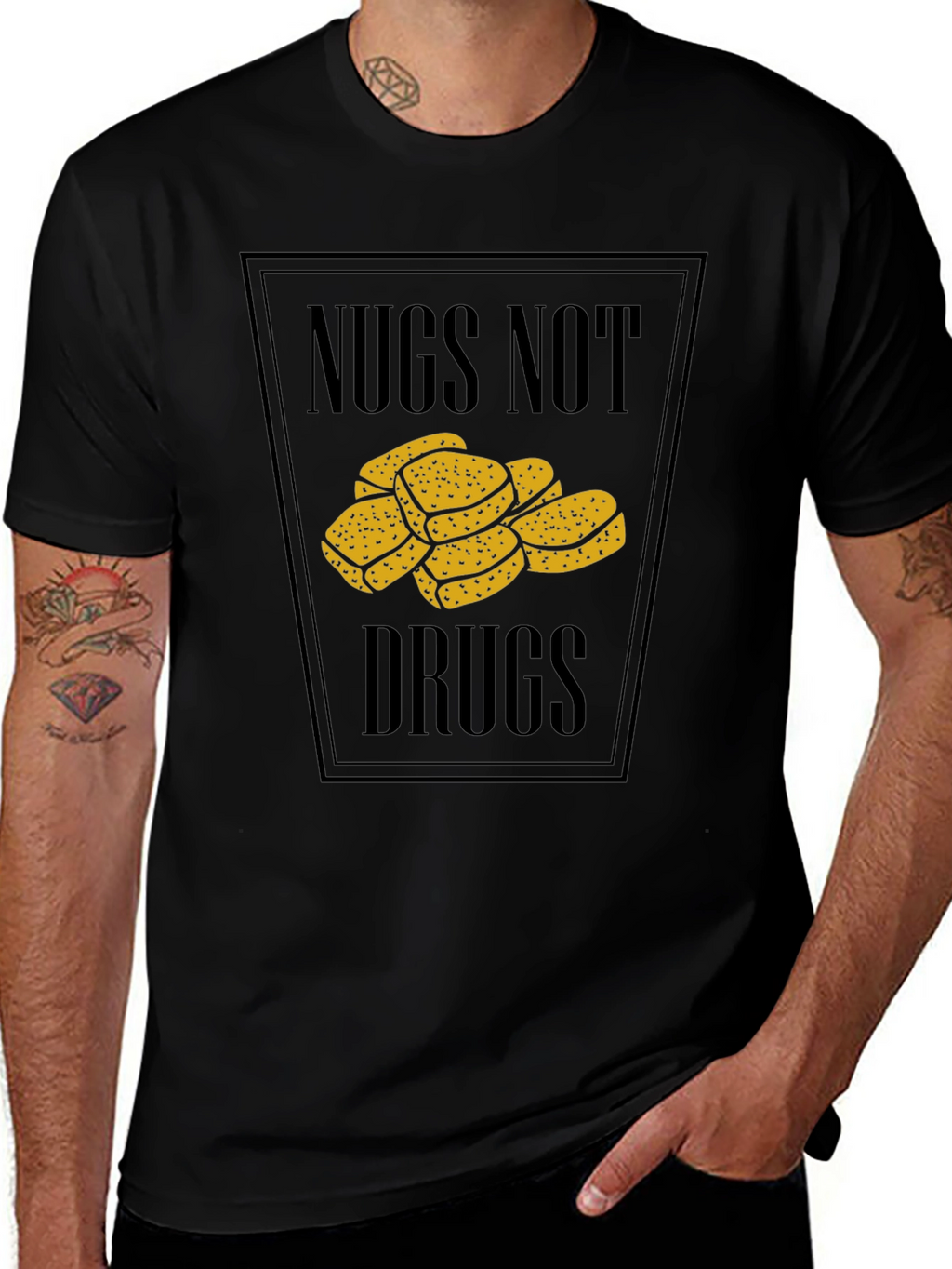 Nugs Not Drugs T-Shirt Funny Chicken Nugget Tee